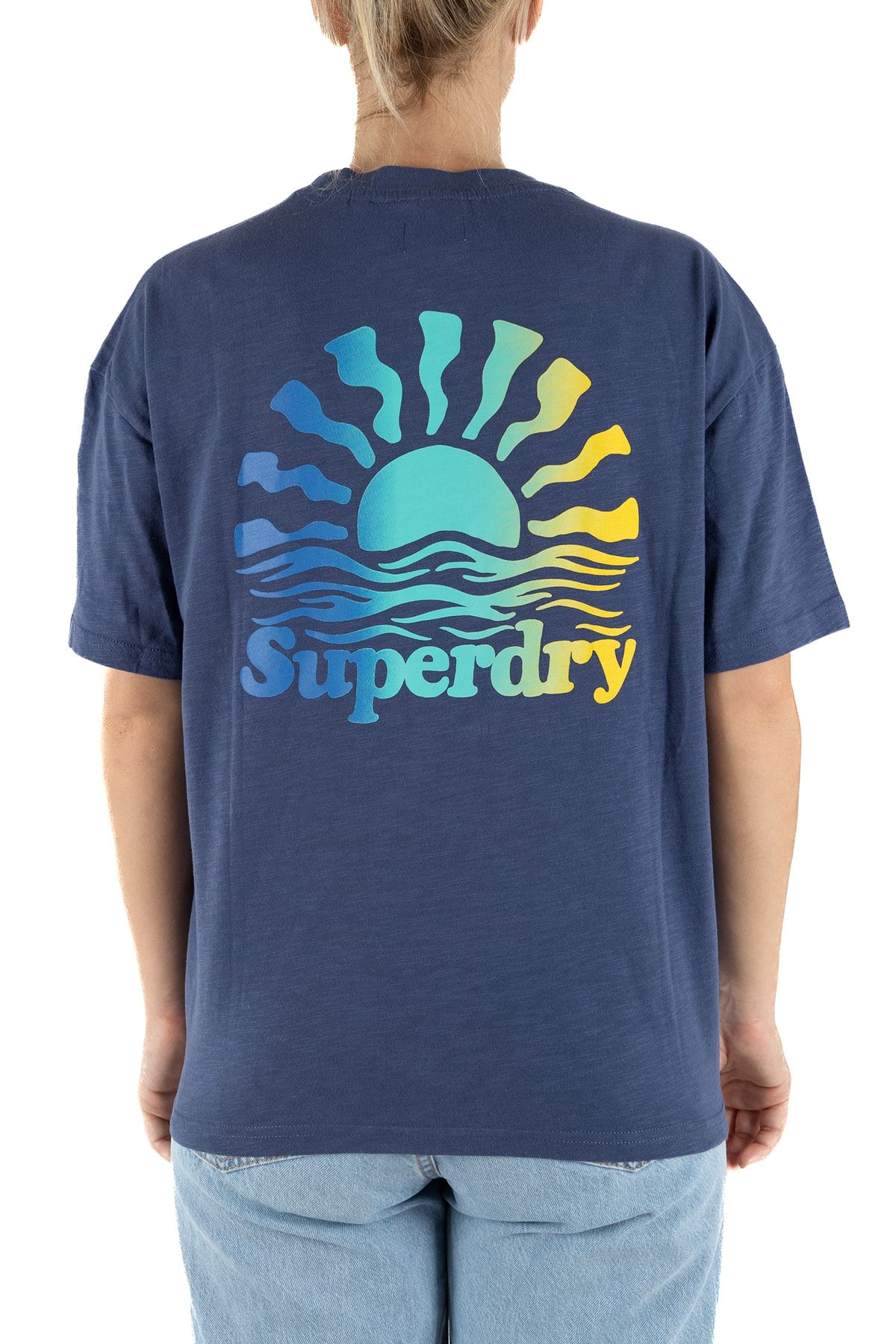 SUPERDRY-T-Shirt Damen / Mädchen BLAU INDIGO 3