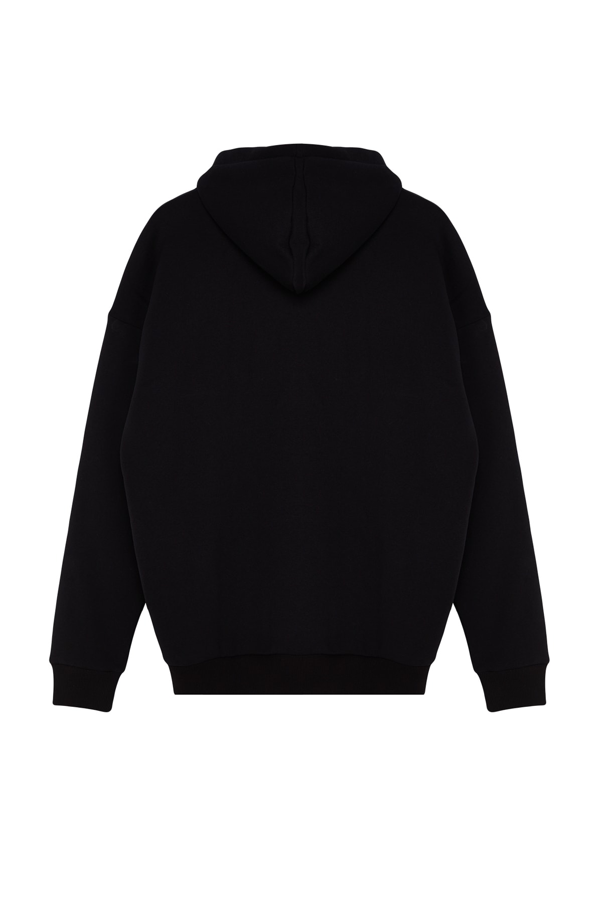  Trendyolmilla Man Siyah Oversize/Geni? Kesim Kapü?onlu ?çi Polar/S?cak Tutan Unisex Sweatshirt