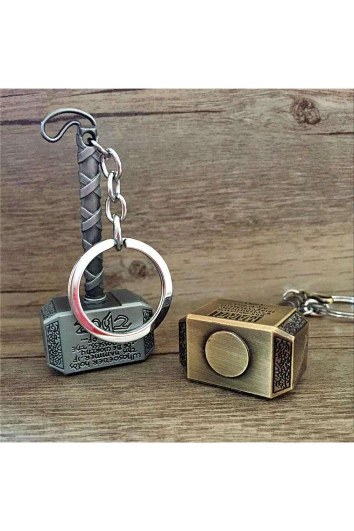 HobiShop-Thor Hammer Rotating Metal Keychain 3
