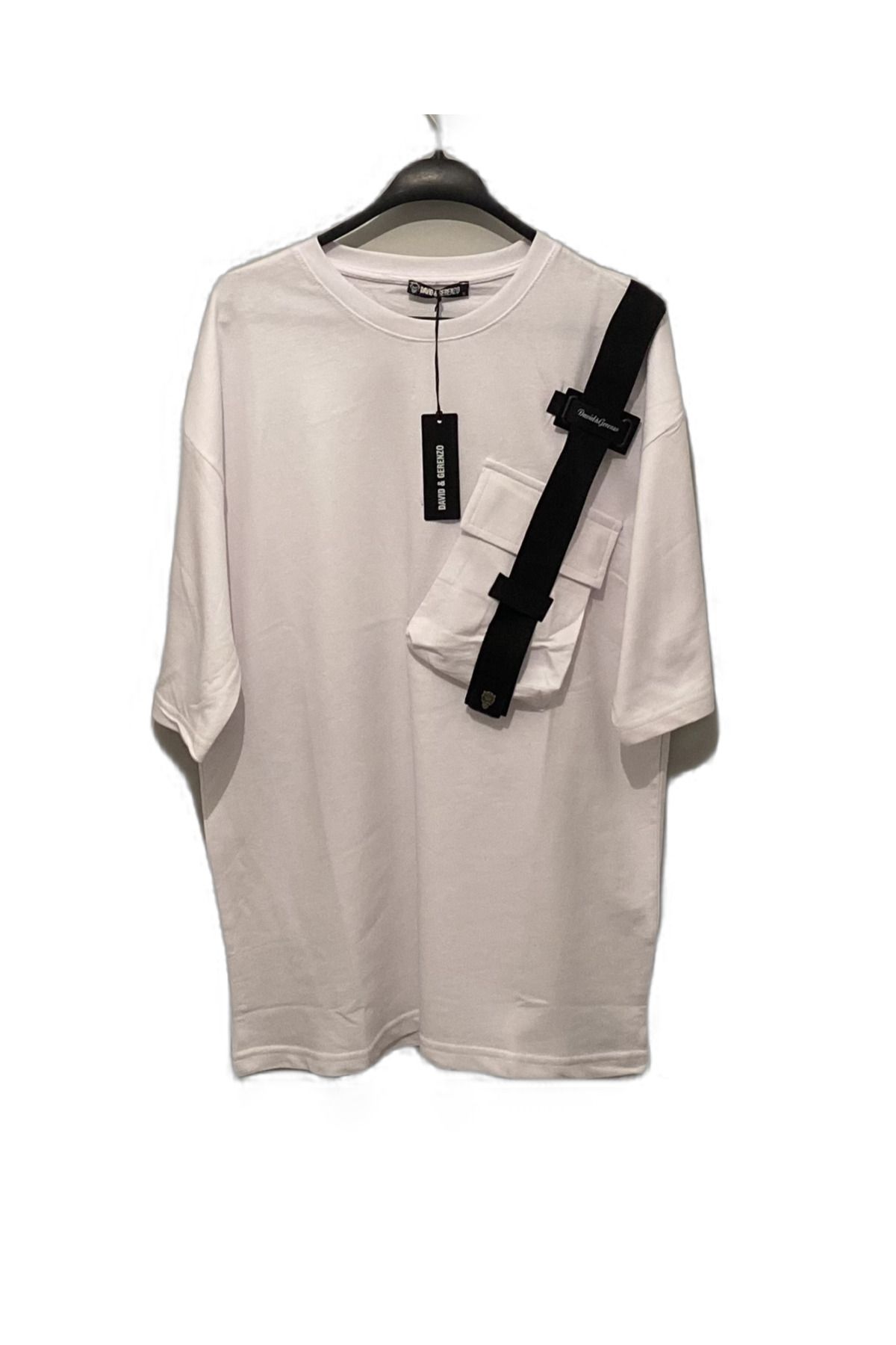 Oversize Cep Detaylı T-shirt Unisex