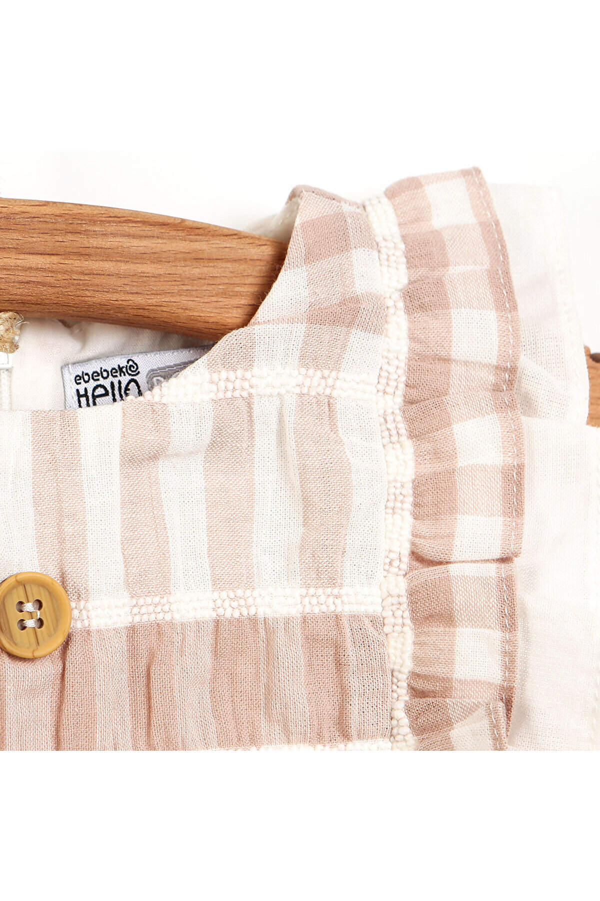 ebebek Hello Baby HelloBaby Basic Kız Bebek Düğmeli Fırfırlı Elbise Kız Bebek fotoğrafı 2 (önizleme)