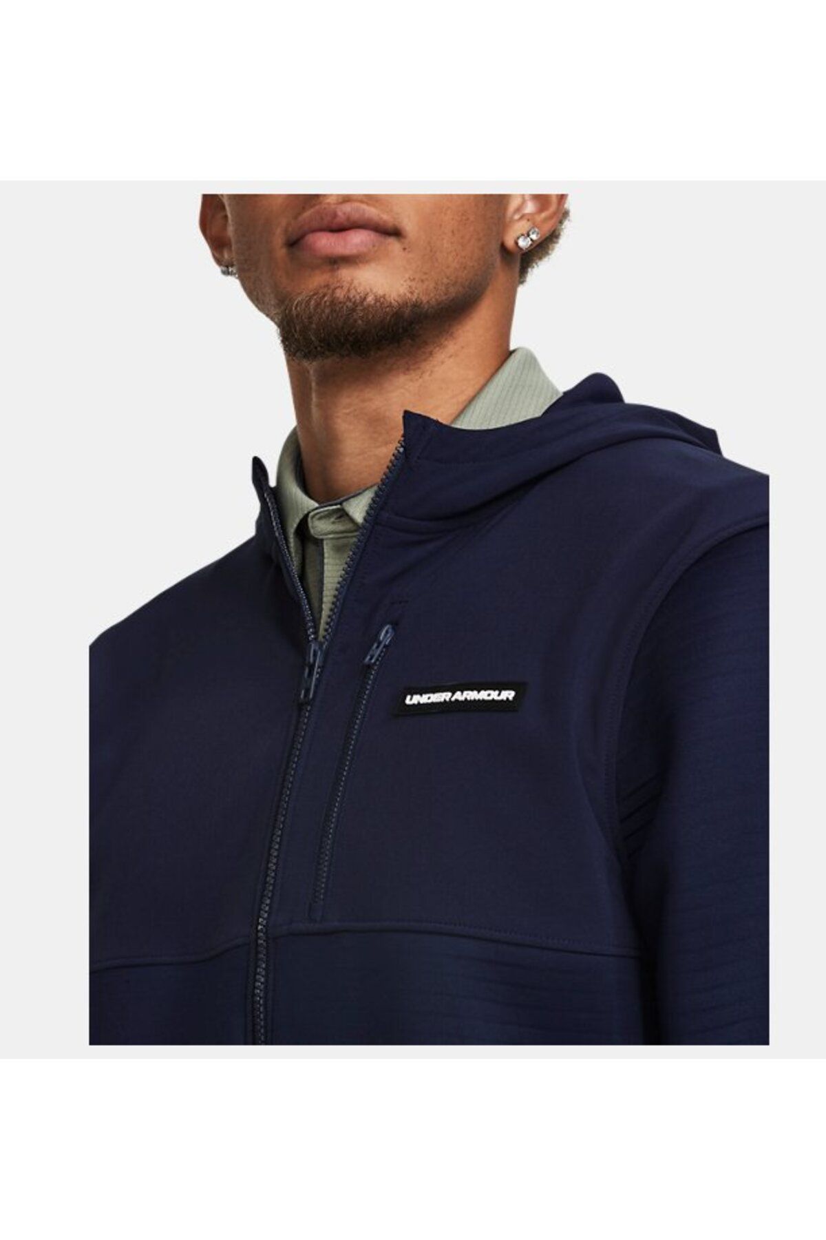 سویشرت ورزشی آبی مردانه زیپ با اندازه کامل 1379722 410 Under Armour
