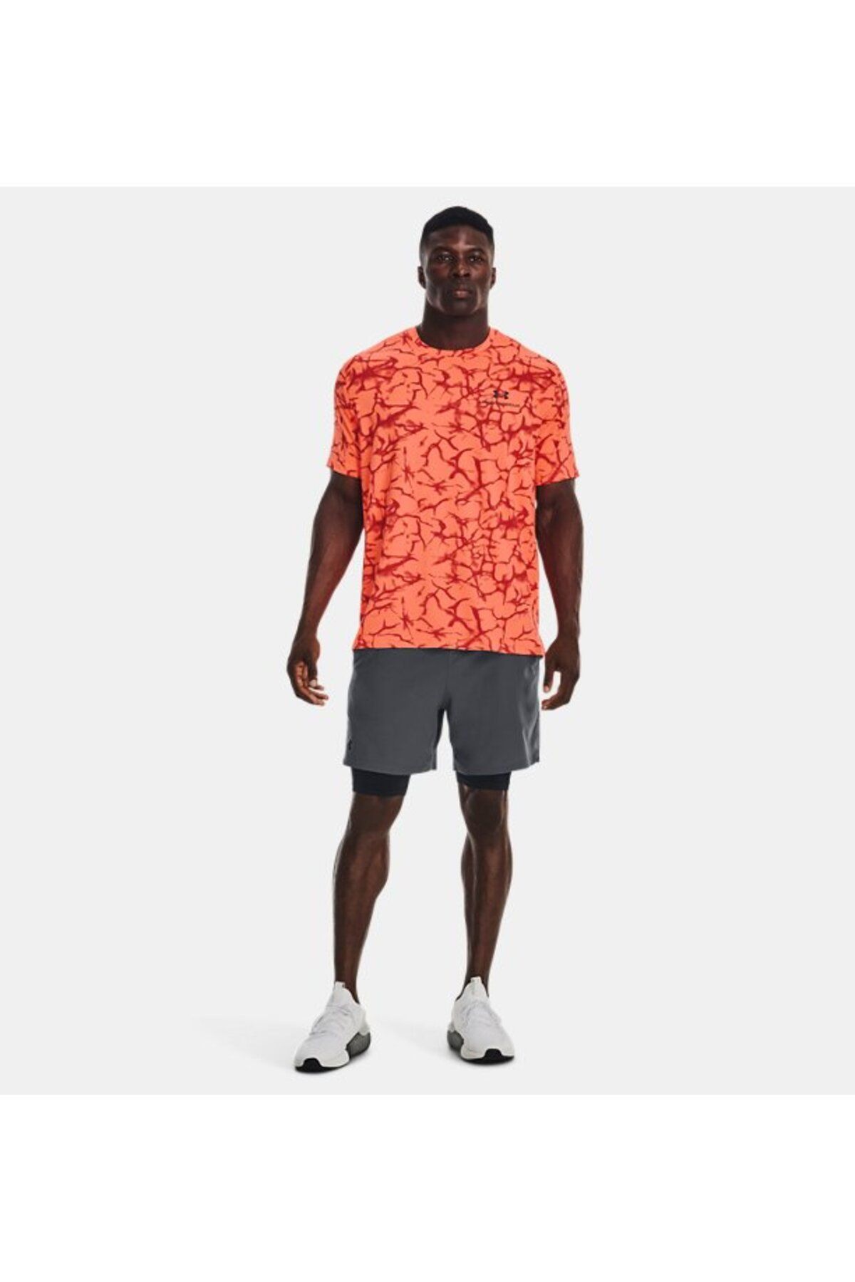 شورت ورزشی خاکستری مردانه UA ناپدید شده 2 1373764 012 Under Armour