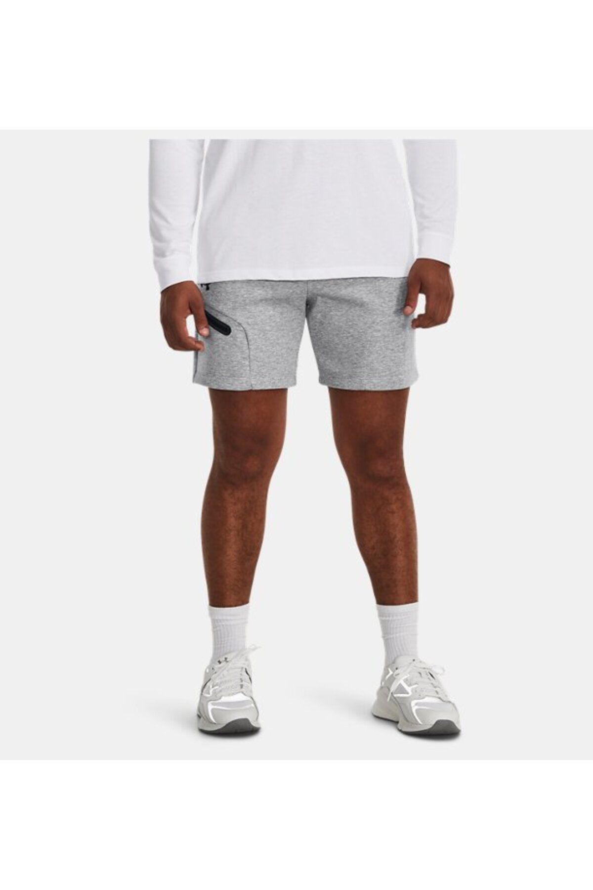 شورت ورزشی خاکستری مردانه های ناپایدار در UA 1379809 011 Under Armour