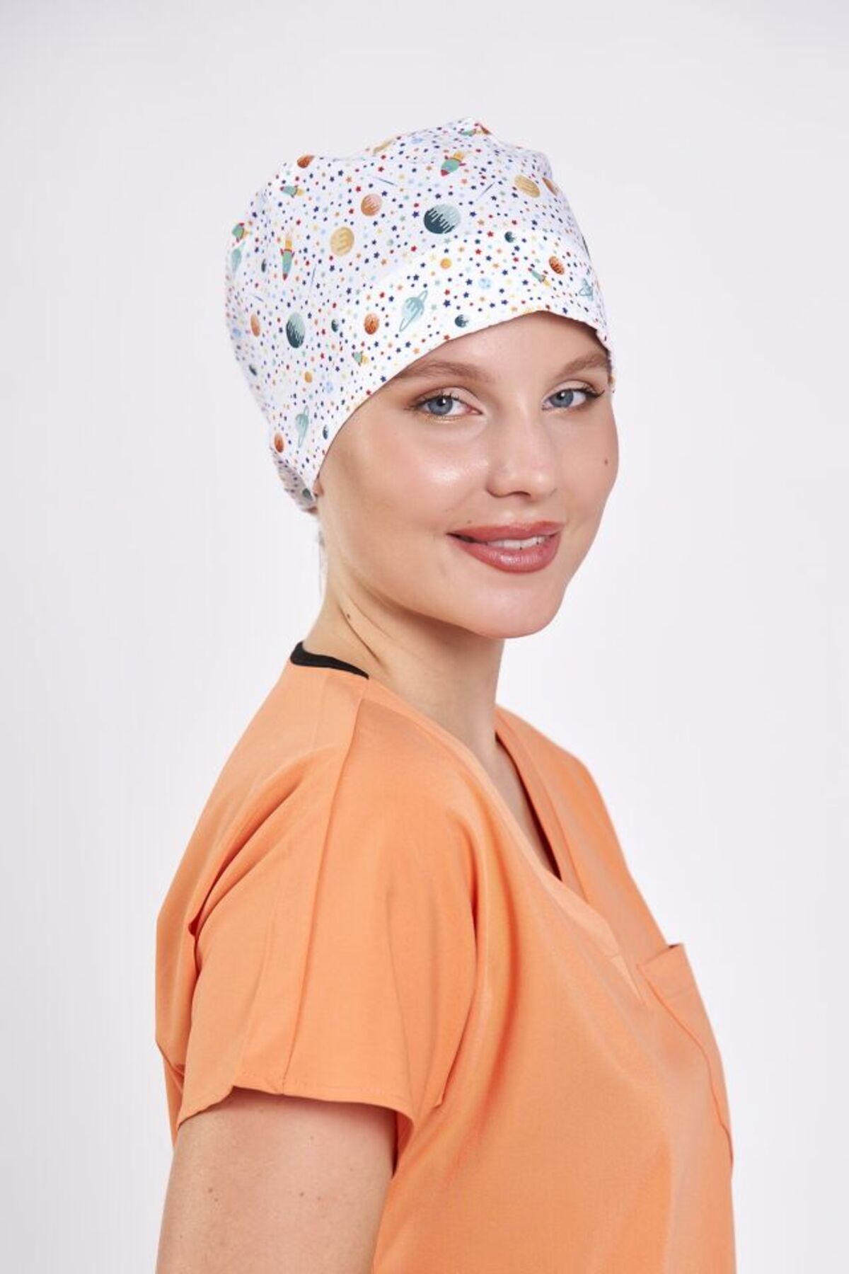 Planetary Patterned Surgical Bonnet