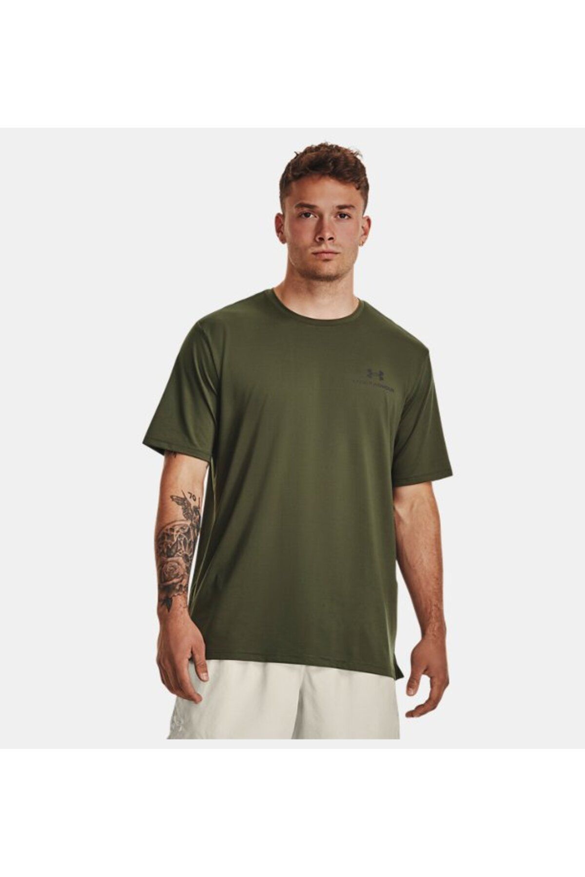تی شرت سبز مردانه آستین کوتاه 'S UA RUSH ™ 1366138 390 Under Armour