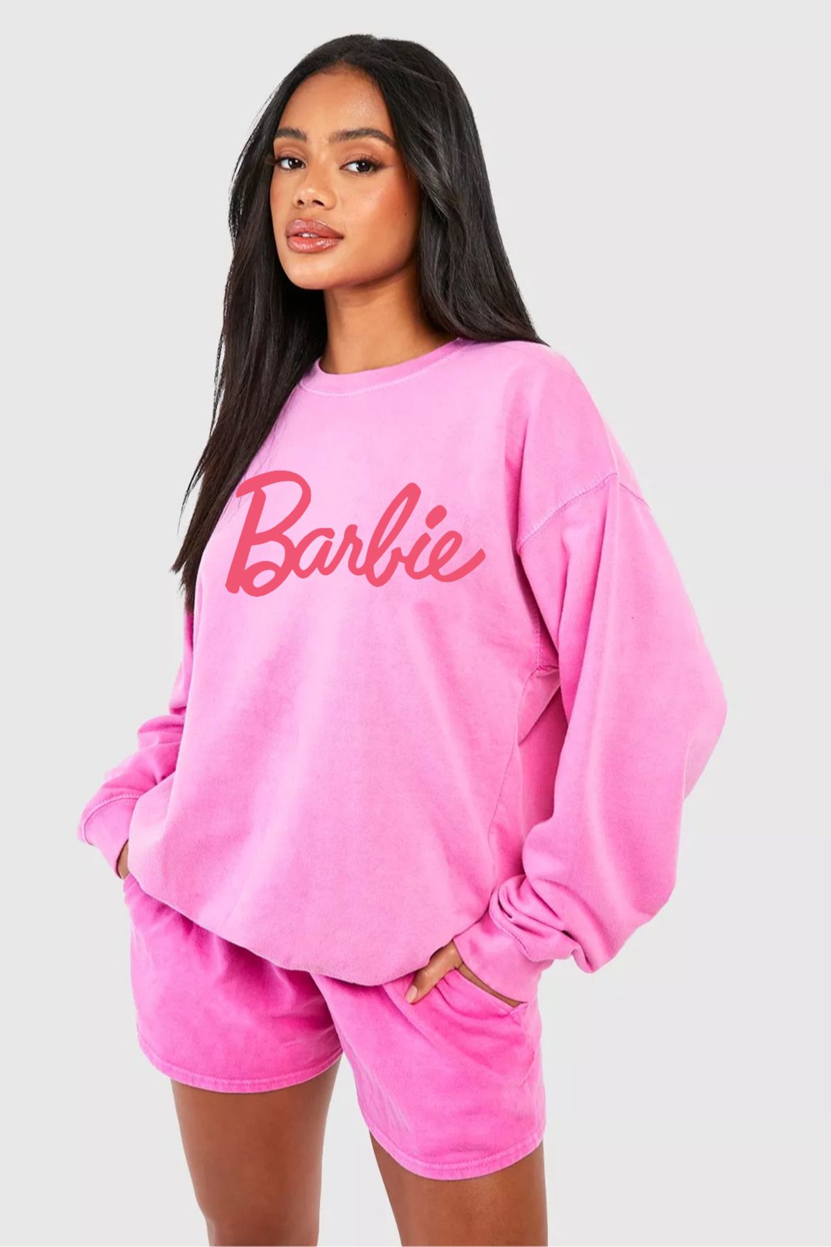 Pink barbie discount sweatshirt