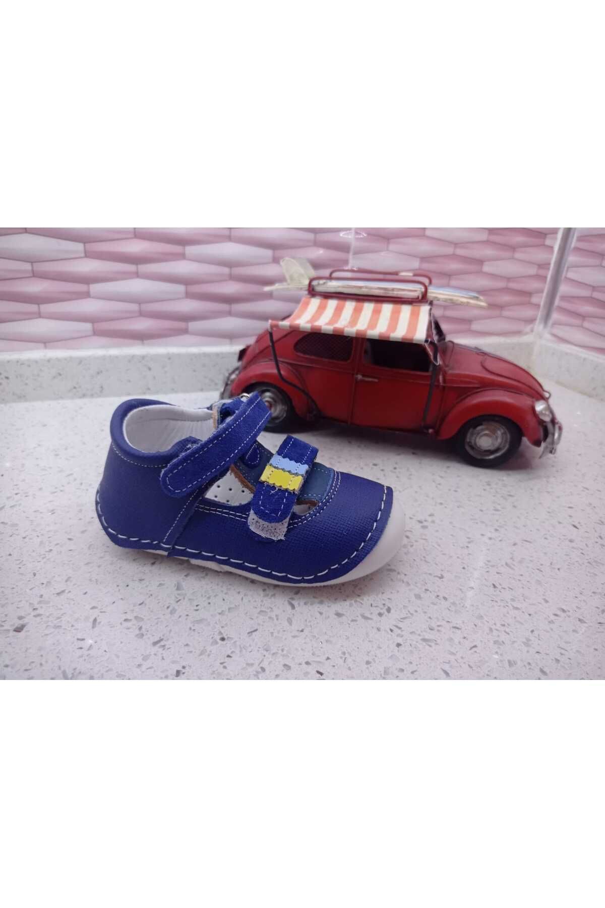 Navy blue baby walking shoes top