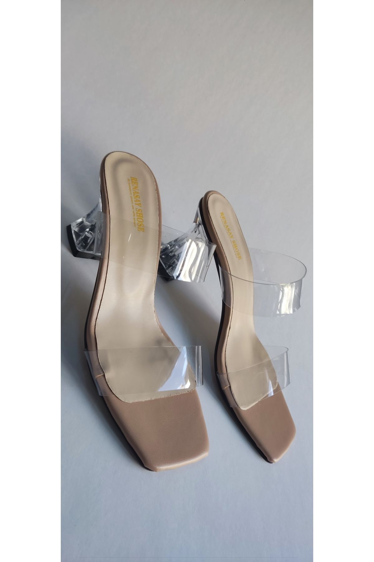 Mink coloured top heels