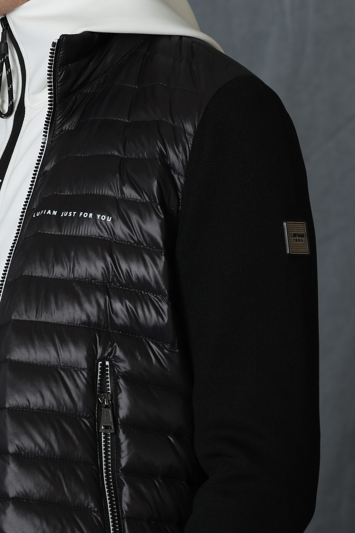 کاپشن مردانه مشکی لوفیان | 111120047 اورجینال - تصویر 3