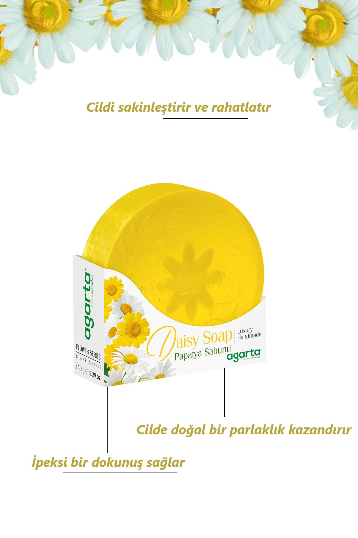 صابون دیزی طبیعی 150 گرم Agarta