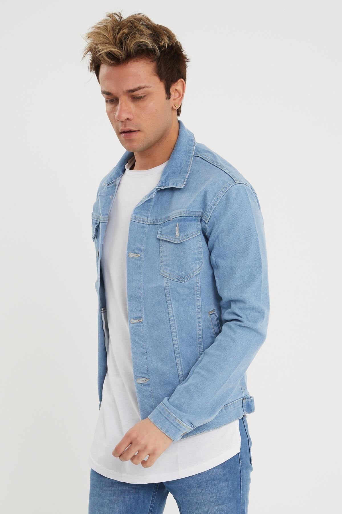 DawRazz Men s Denim Jacket Slim Fit Trendyol