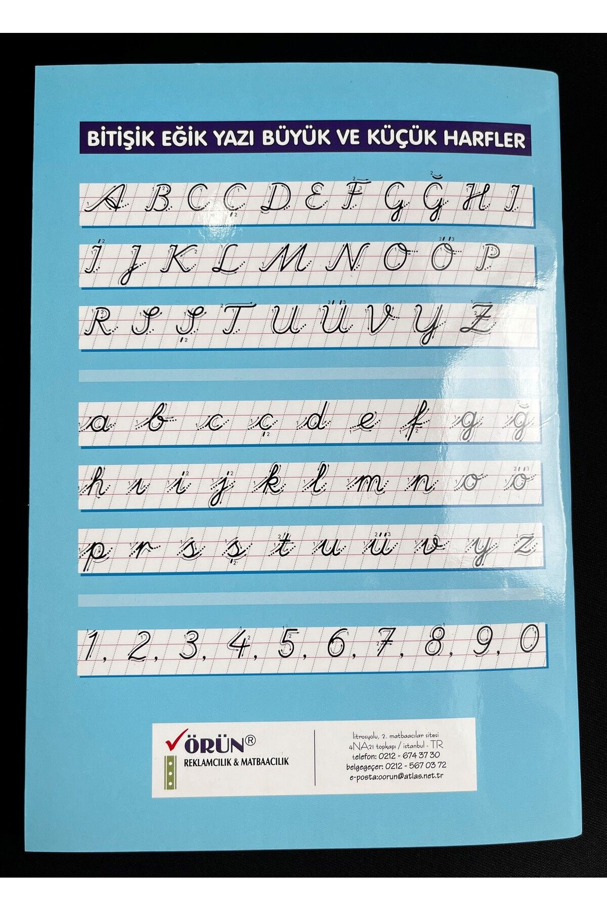 Örün Matbaa-3 Pieces of Manual Lined Writing Copybook - Oblique (16.5X23.5CM) 6