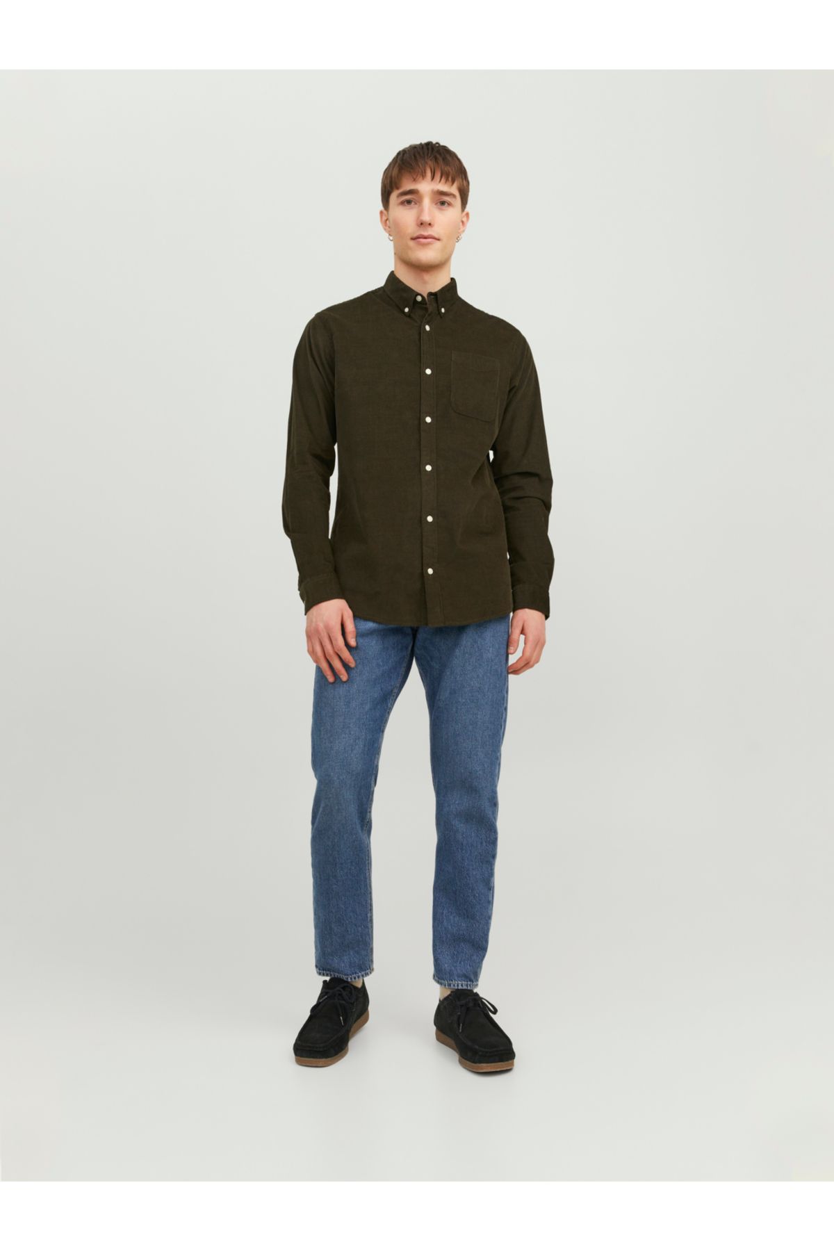 پیراهن آستین بلند مخملی - کلاسیک Jack & Jones