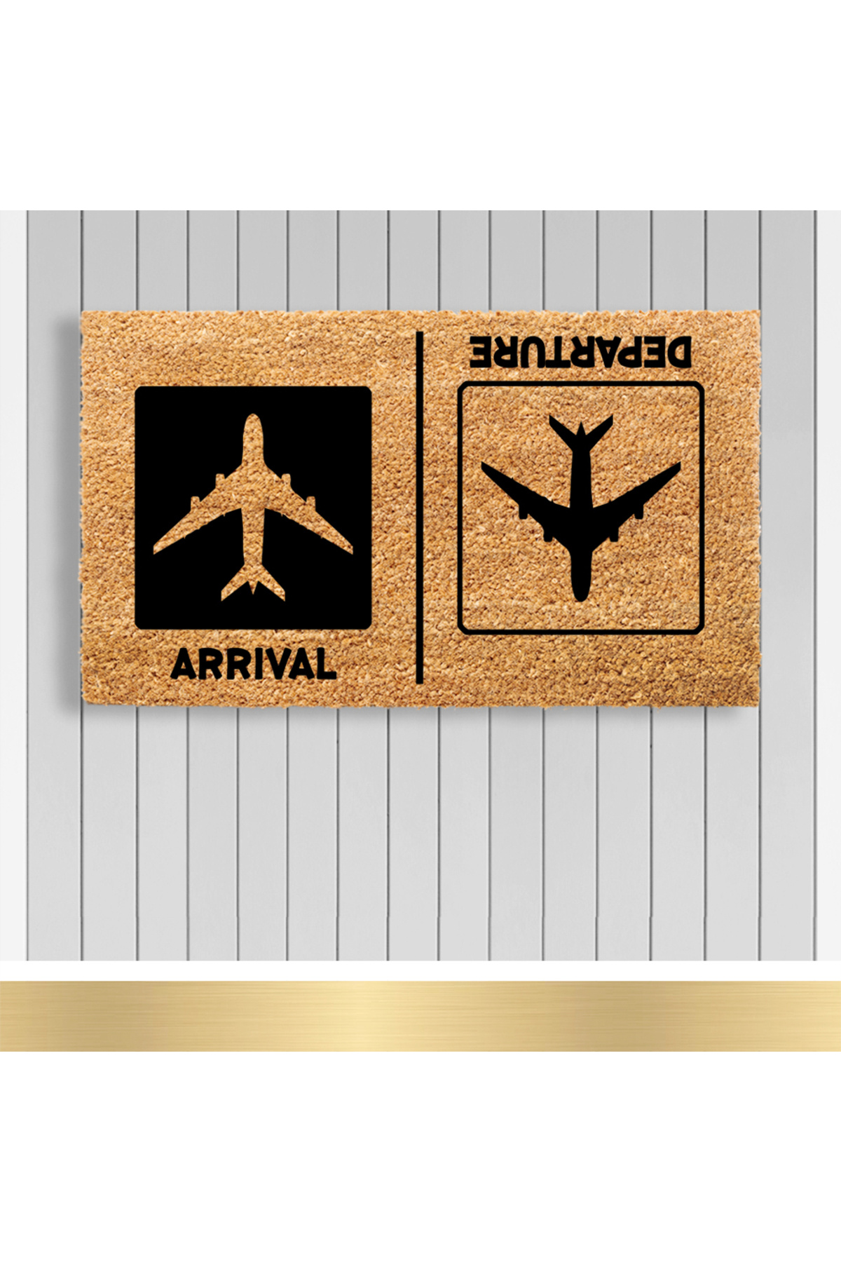 Paspashello-, Design Koko Door Mat / PVC Base / Model; Arrival & Departure Airplane 1