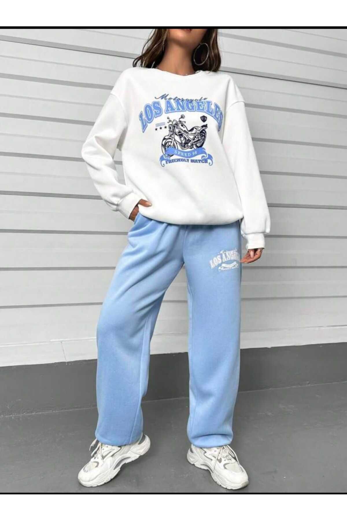 Blue 2025 white tracksuit