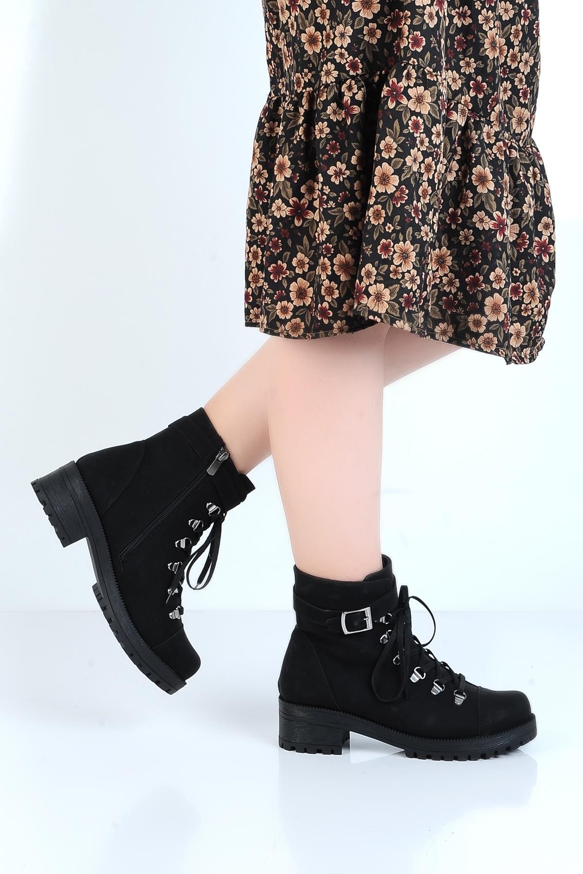 raid perrie black chunky hiker boots
