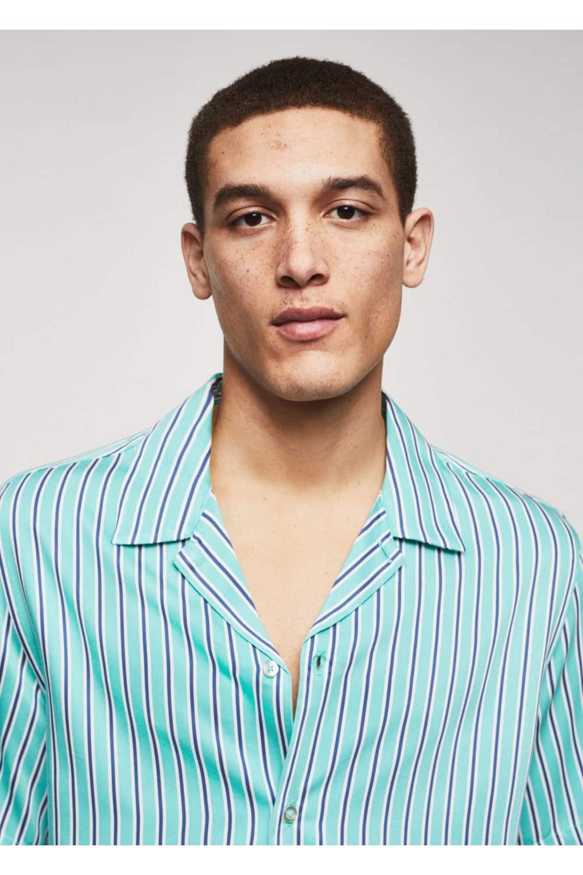 پیراهن مردانه سبز منگوMANGO Man | 47055911 اورجینال - تصویر 7