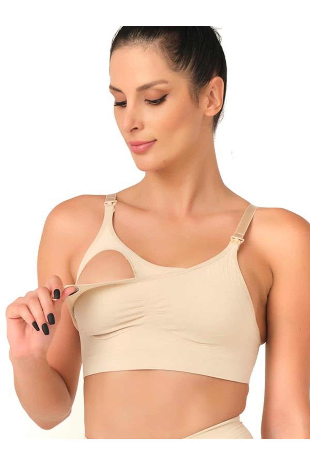 Nemere Comfortable Women's Maternity Breastfeeding Bra with Adjustable Lace  and Gathering Effect - Trendyol