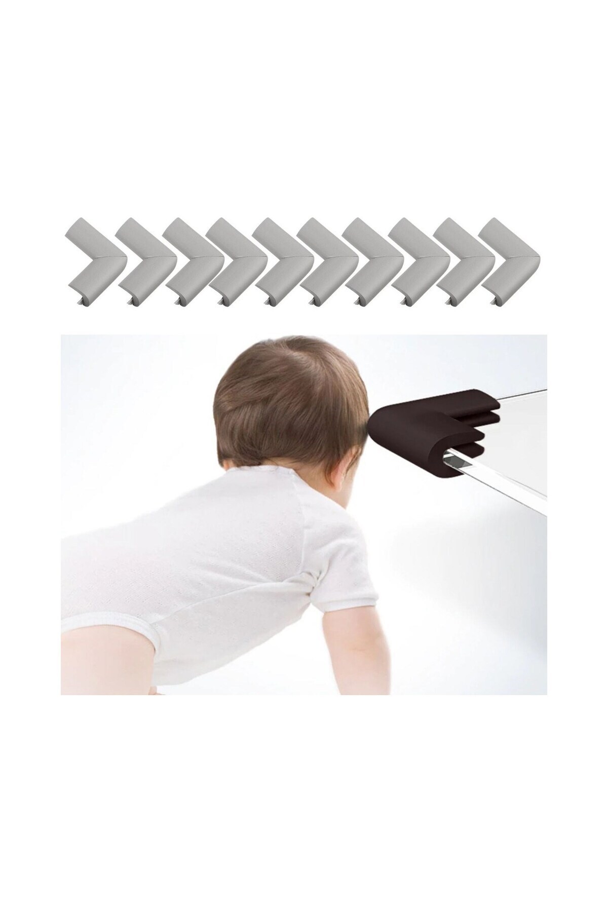 For Prime Kauçuk Bebek Çocuk Masa Sehpa Ünite Kenar Köşe Darbe Koruyucu Güvenlik Seti fotoğrafı 6 (önizleme)