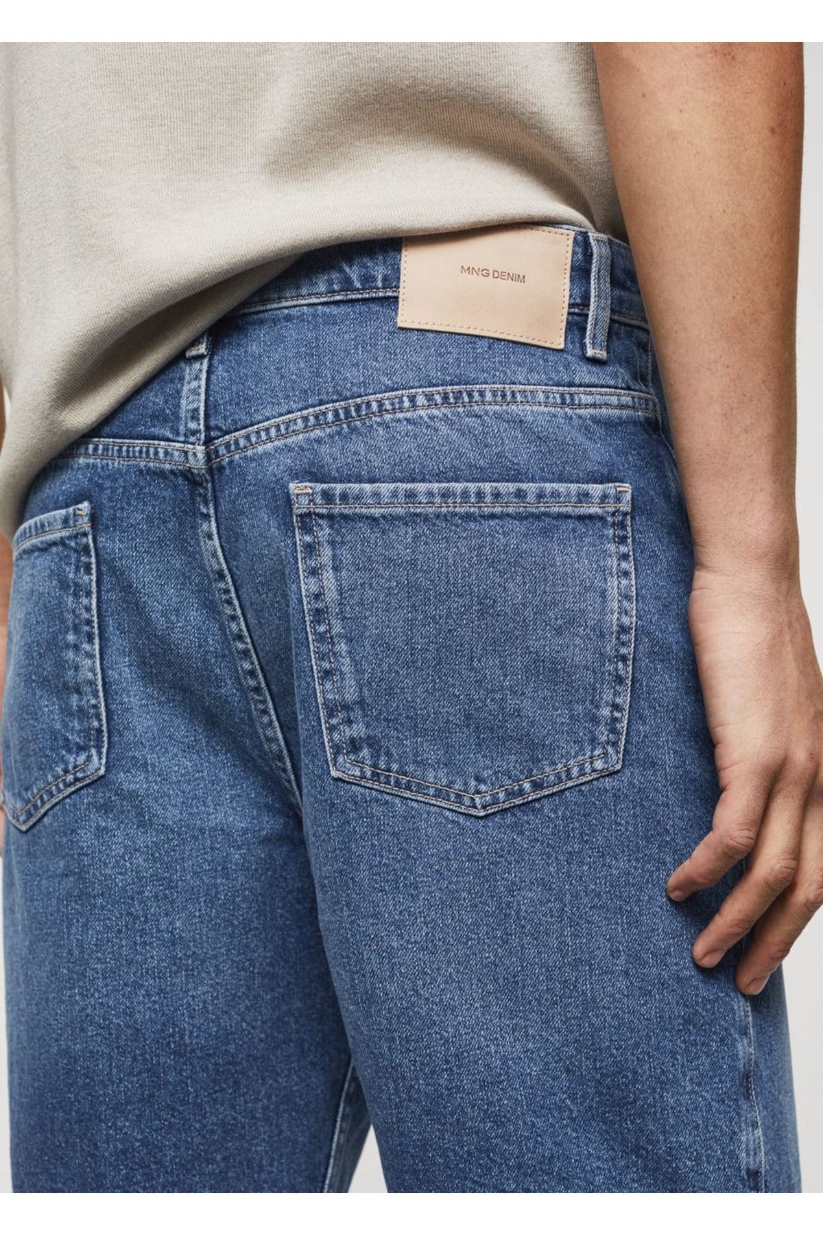 MANGO Man-Regular Fit Denim Bermuda Shorts 6