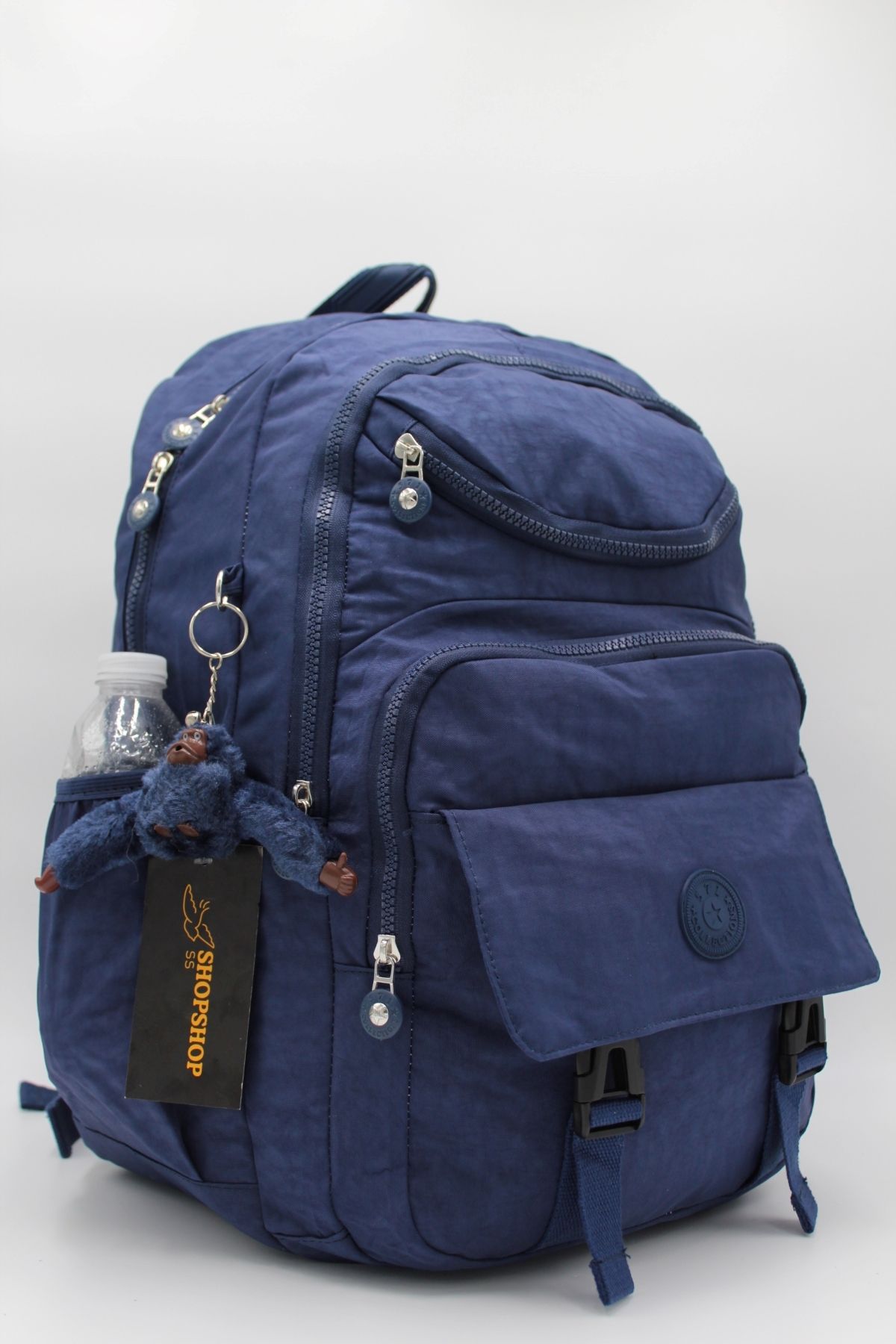 shopshop Waterproof Fabric Unisex Large Size Multi Pocket School