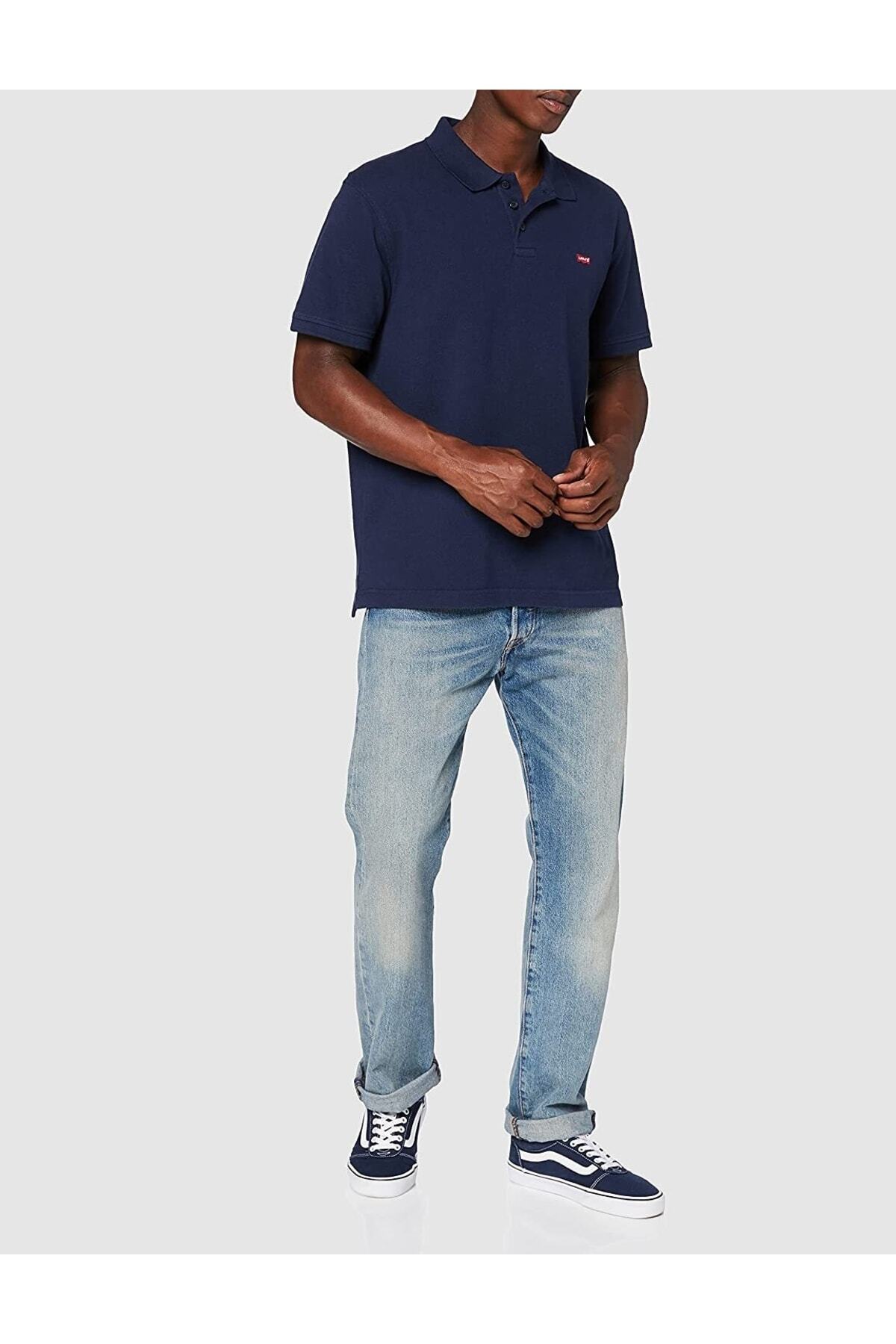 پولوشرت لیوایز مردانه 100% پنبه آبی سرمه ای  راسته Regular/رگولار    Regular/رگولار Daily/روزانه | Levi's A6332-0000 TR - تصویر 3