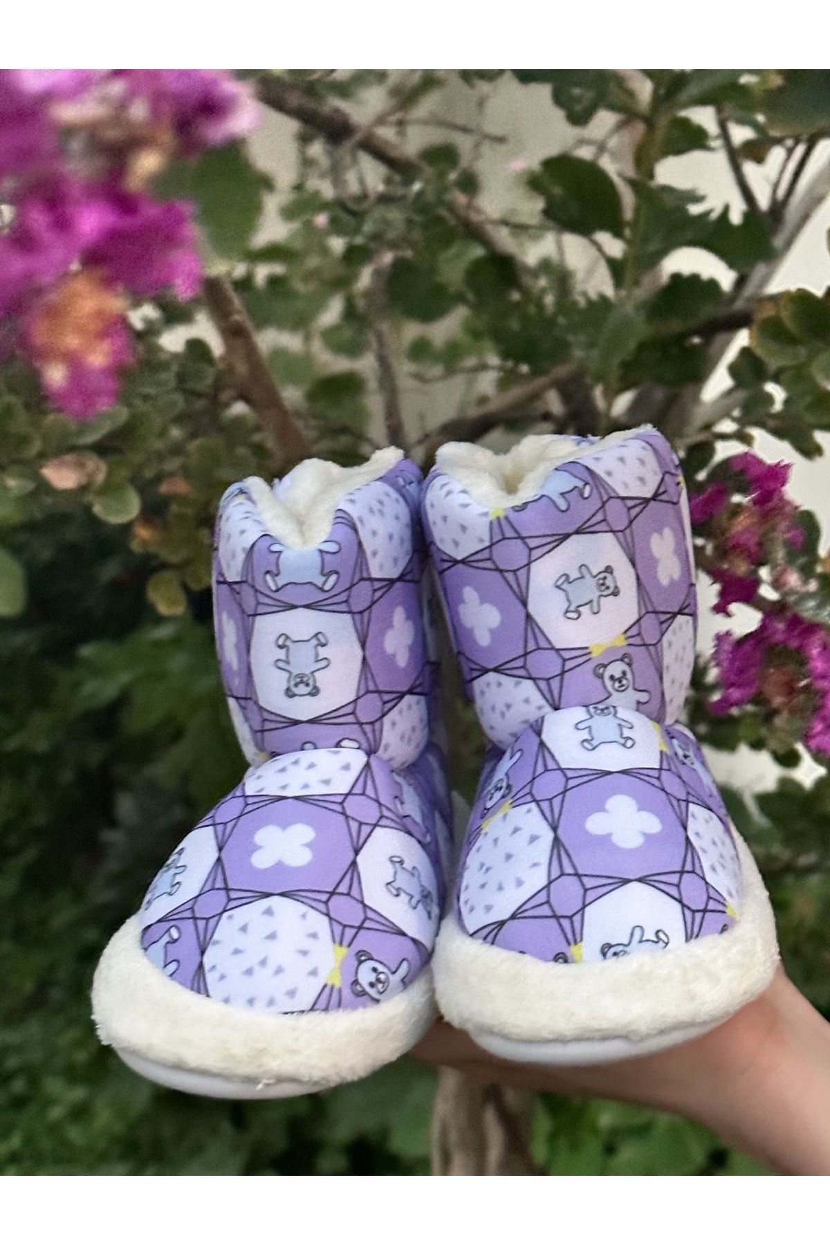 Purple boot slippers deals
