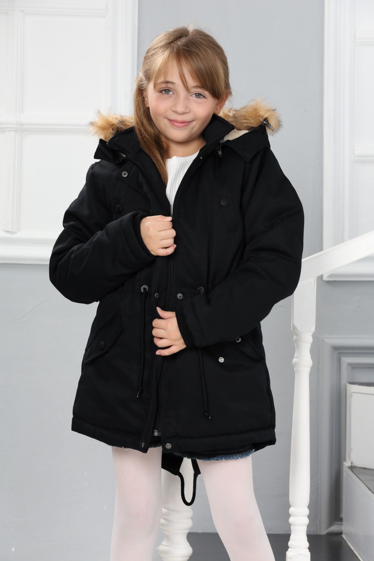 Girls waterproof parka coat new arrivals