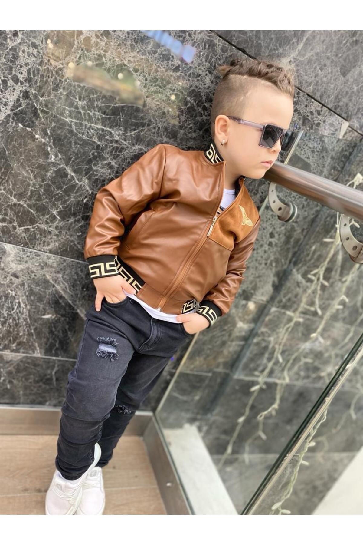 Faux leather boys jacket#kidsstyle#fashionkids#boysjacket#leatherjacket | Boys  leather jacket, Stylish kids, Leather outfit