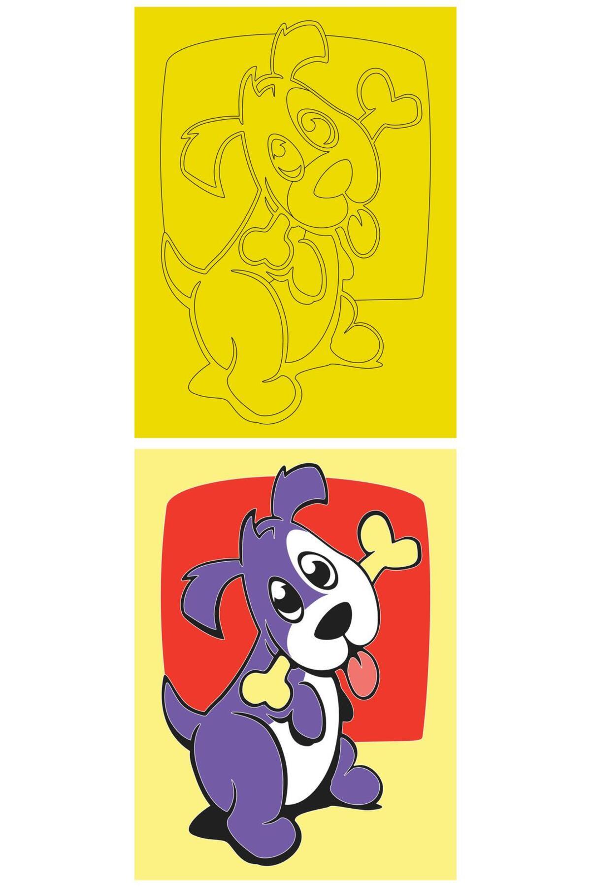 Red Castle Sevimli Hayvanlar, 5 Adet Büyük Boy A4, Kız-Erkek Kum Boyama Kartı Seti-Red Castle KB-RC-052 fotoğrafı 5 (önizleme)