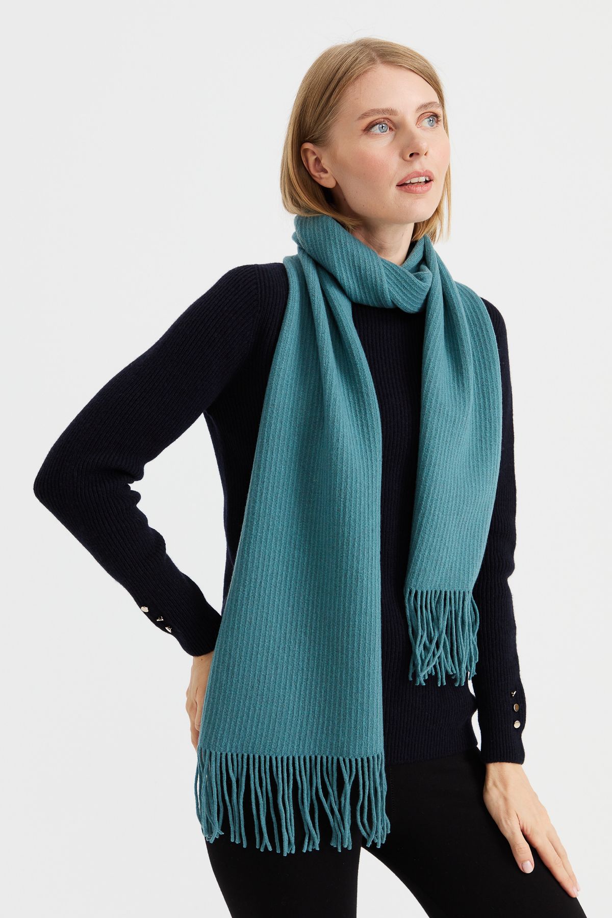 Green and burgundy scarf store