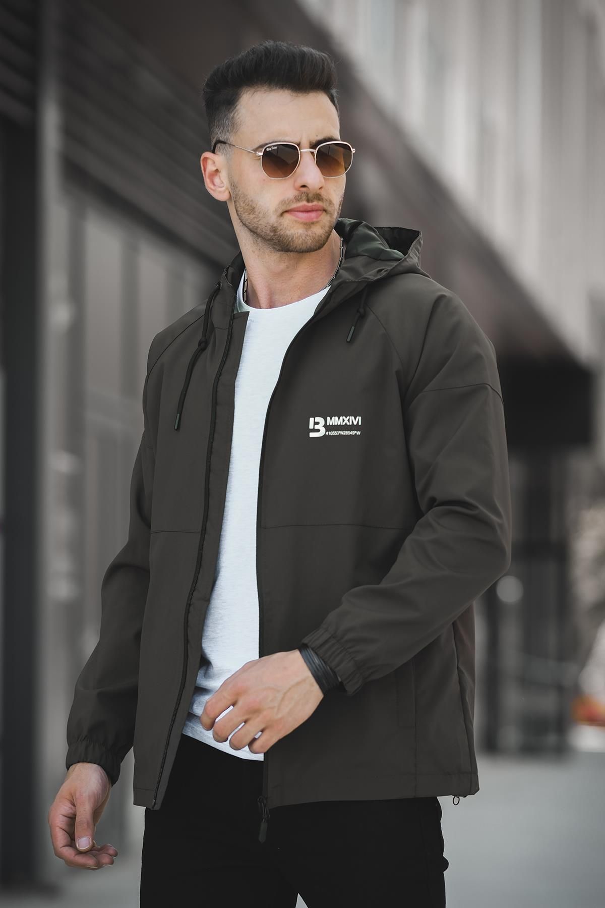 Mens slim fit rain jacket hot sale