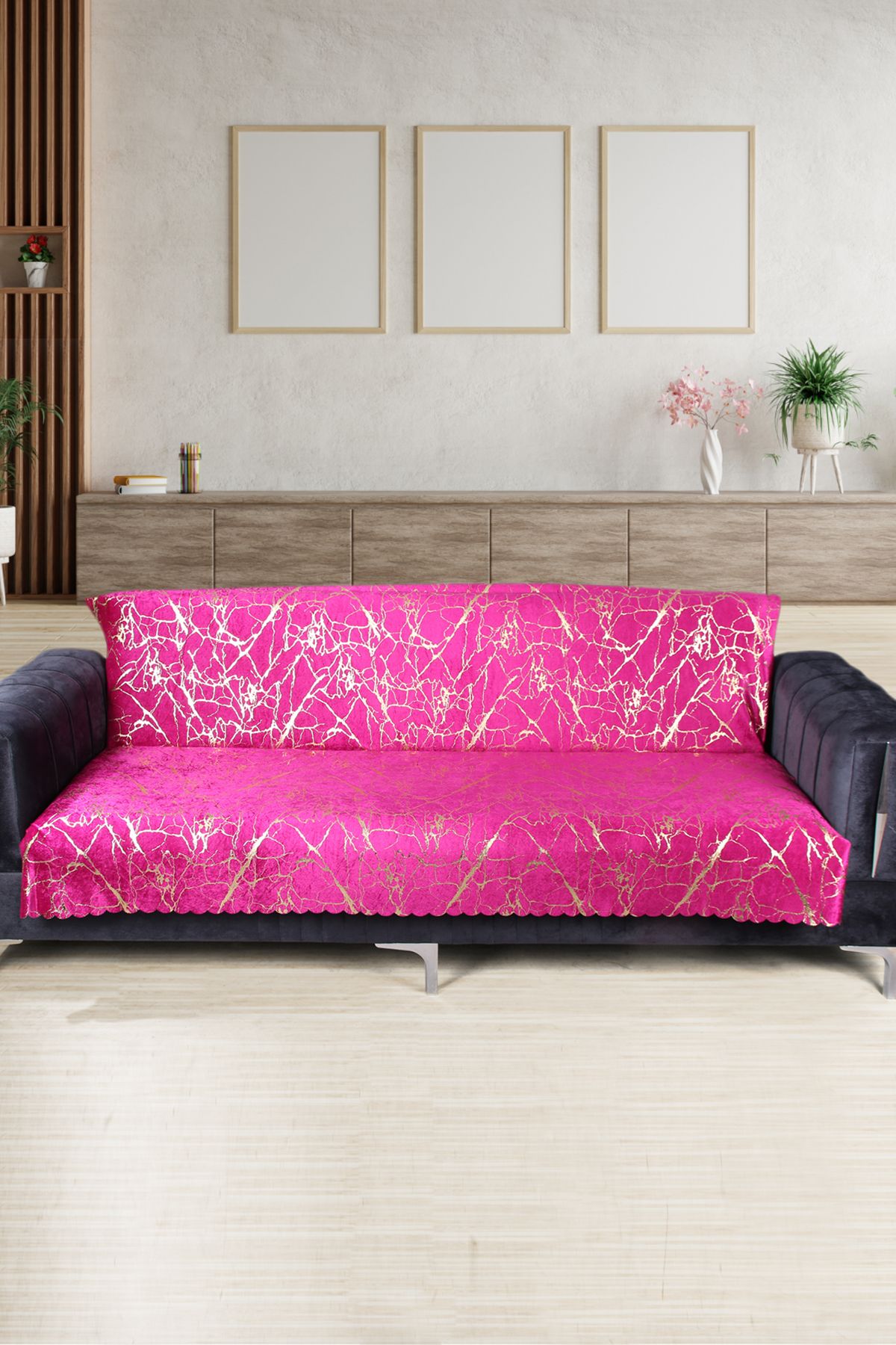 Hot pink store sofa cover