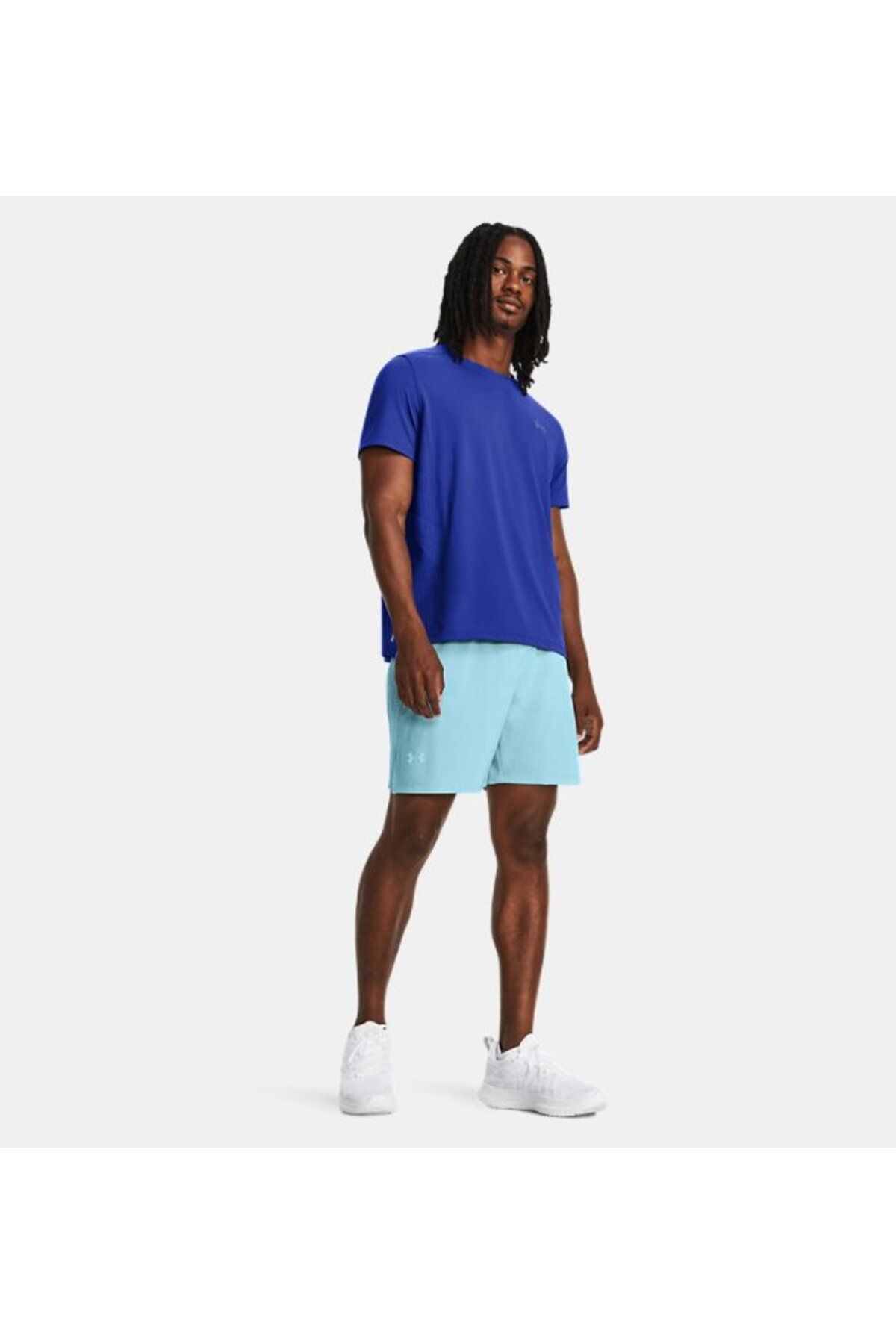 تی شرت آبی مردانه آستین کوتاه لیزر در UA 1376518 400 Under Armour