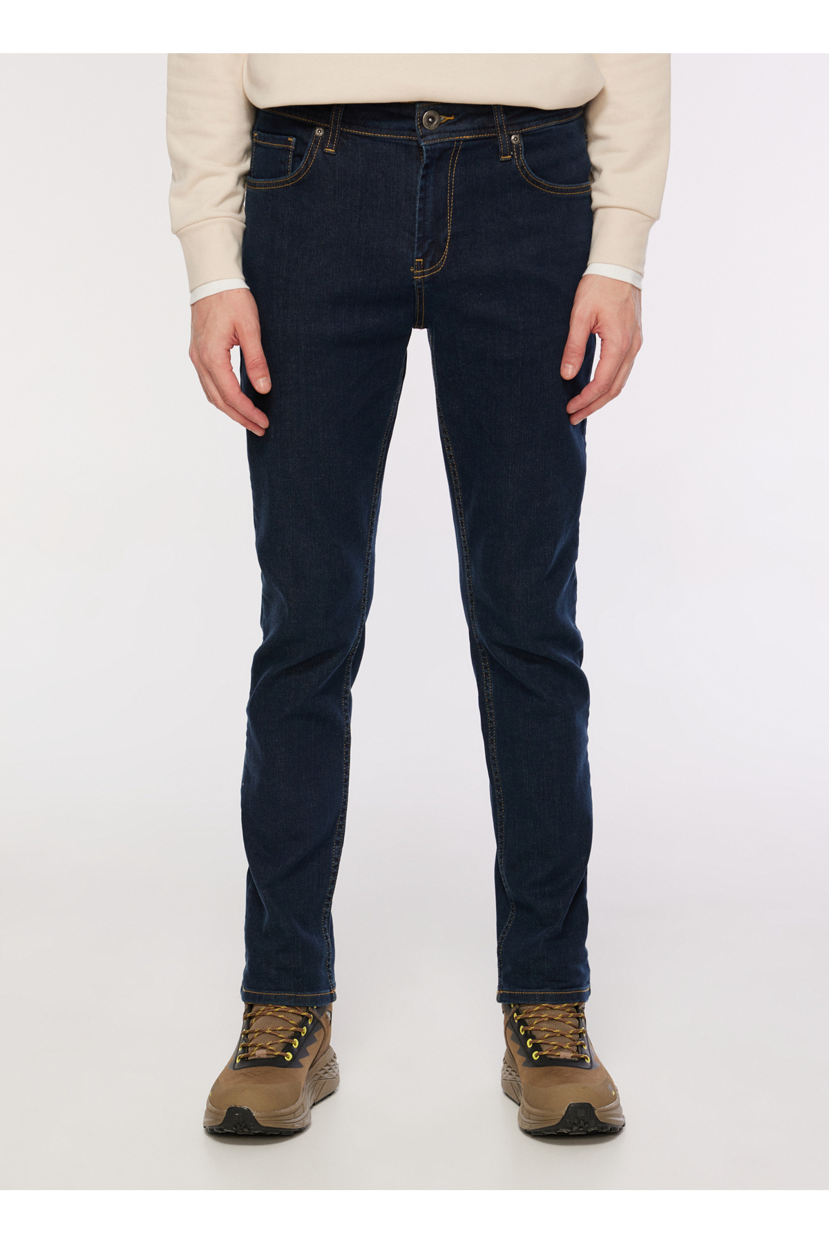 Caterpillar Normal Bel Düz Paça Regular Fit Koyu İndigo Erkek Denim Pantolon C3WM-PNT11 görsel 3