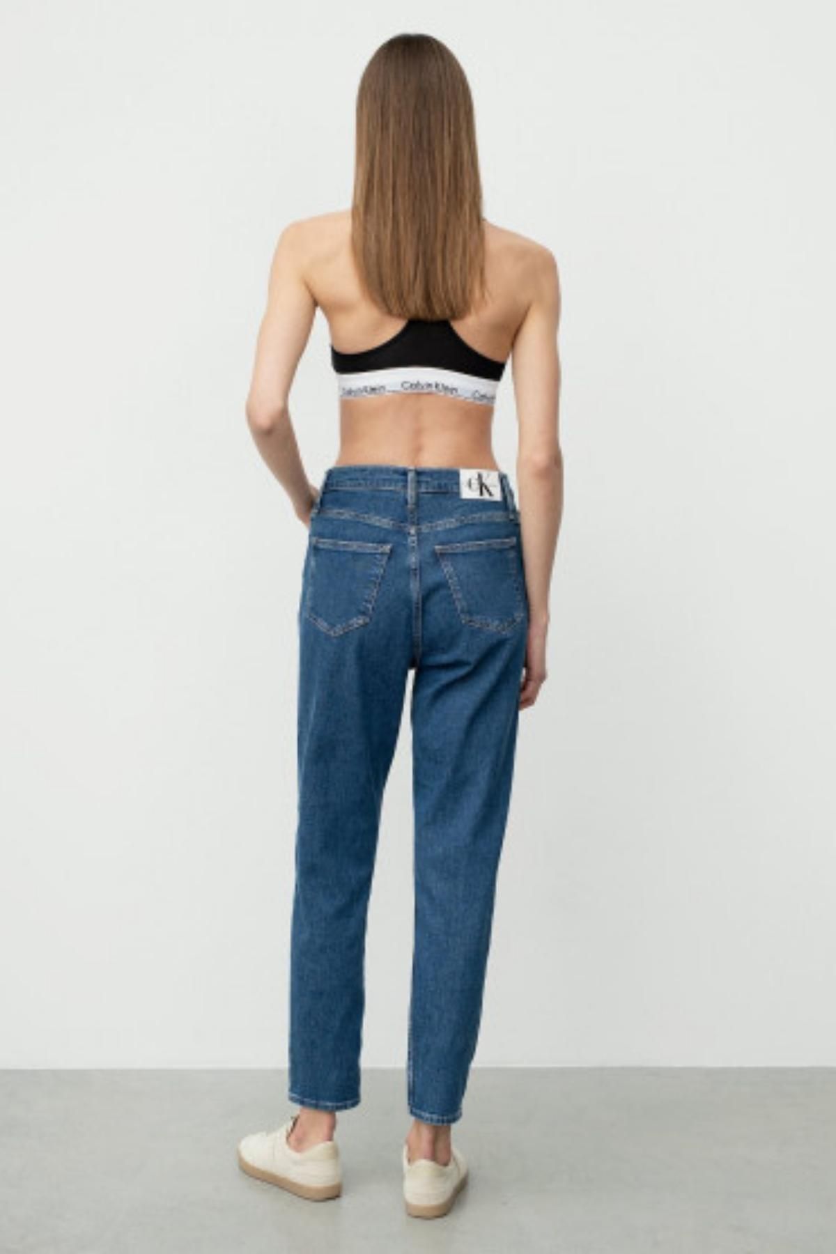 Calvin Klein استفاده روزانه از شلوار جین آبی زنانه ساق کمر معمولی J20J221589-1BJ