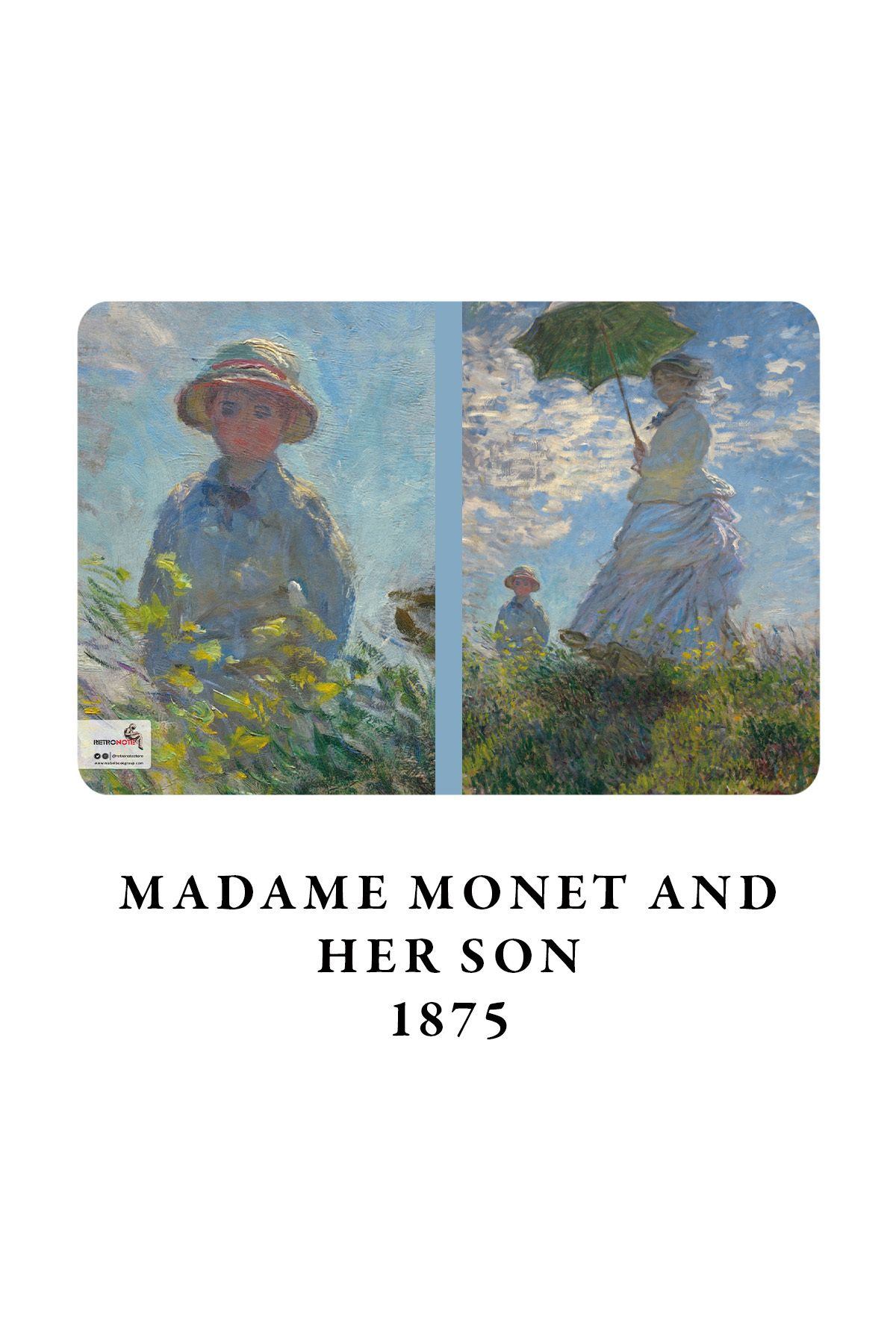retronote-A4 Notebook 10 - Claude Monet - Madam Monet And Every Last, 1875 - Unlined - 64 Pages - 21x29.7 Cm 2