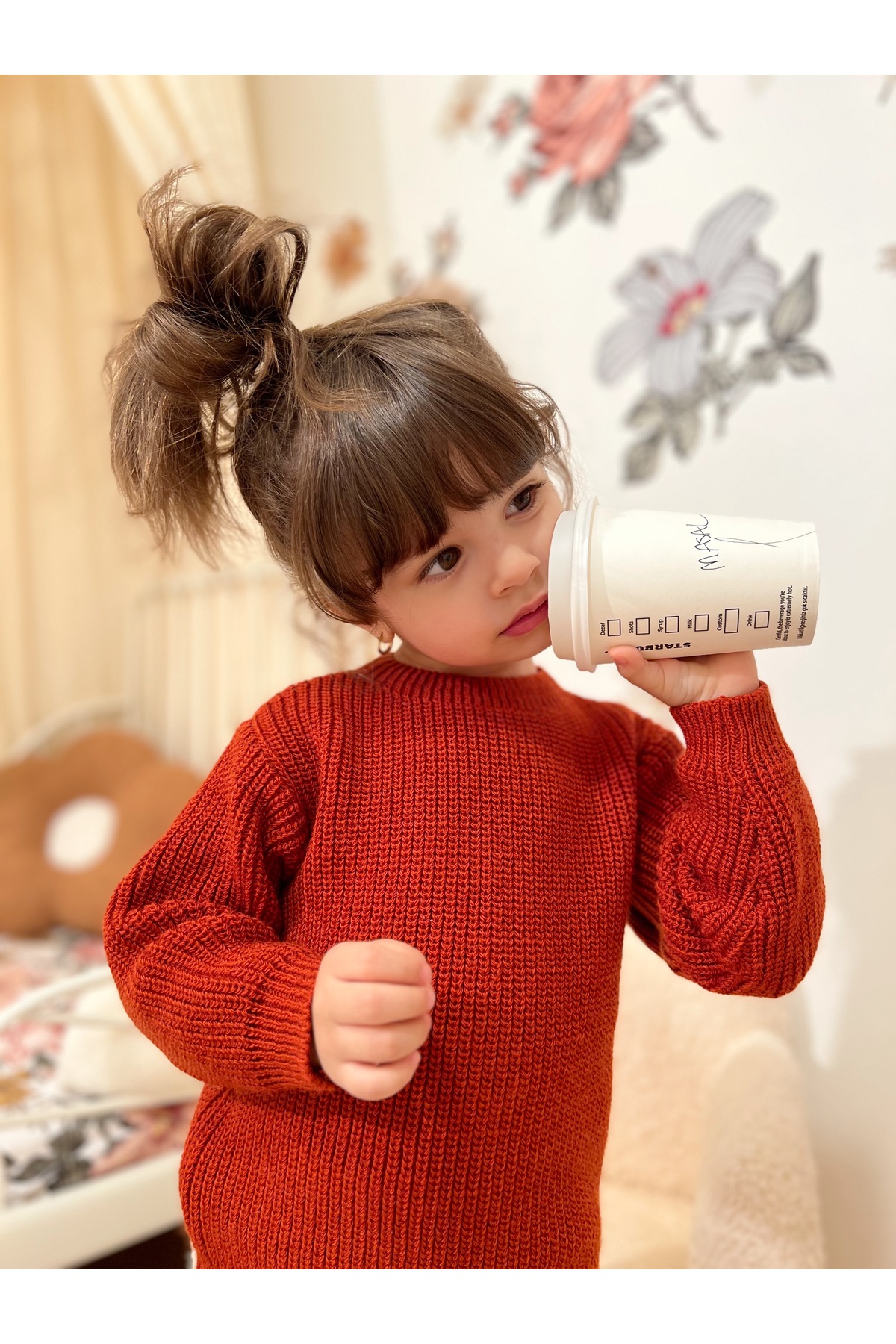 gogo bici Esnek Triko Kazak Bisiklet Yaka Oversize Unisex Bebek Çocuk 1-5 Yaş fotoğrafı 2 (önizleme)