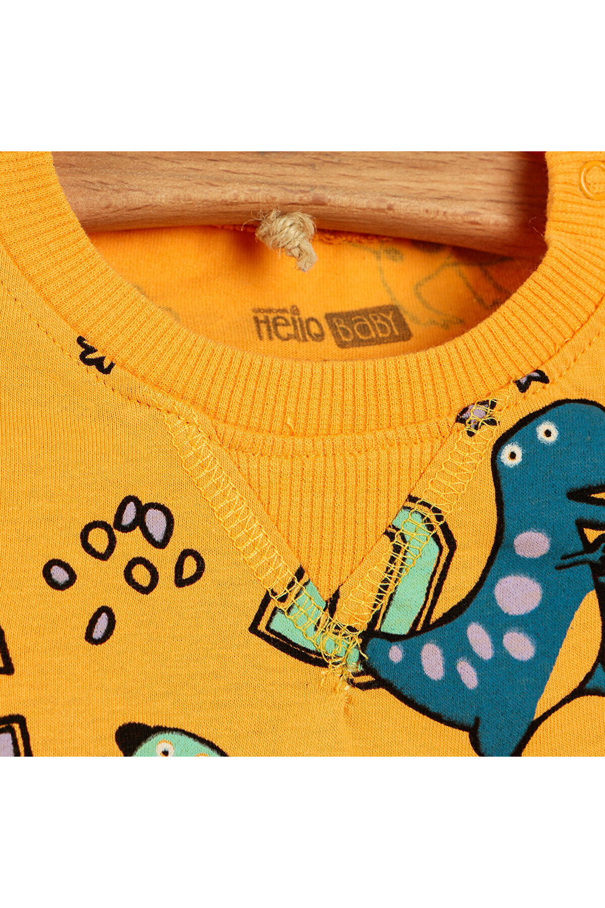 ست نوزادی پسرانه زرد ebebek Hello Baby | 23YHLBETPN007 اورجینال - تصویر 3