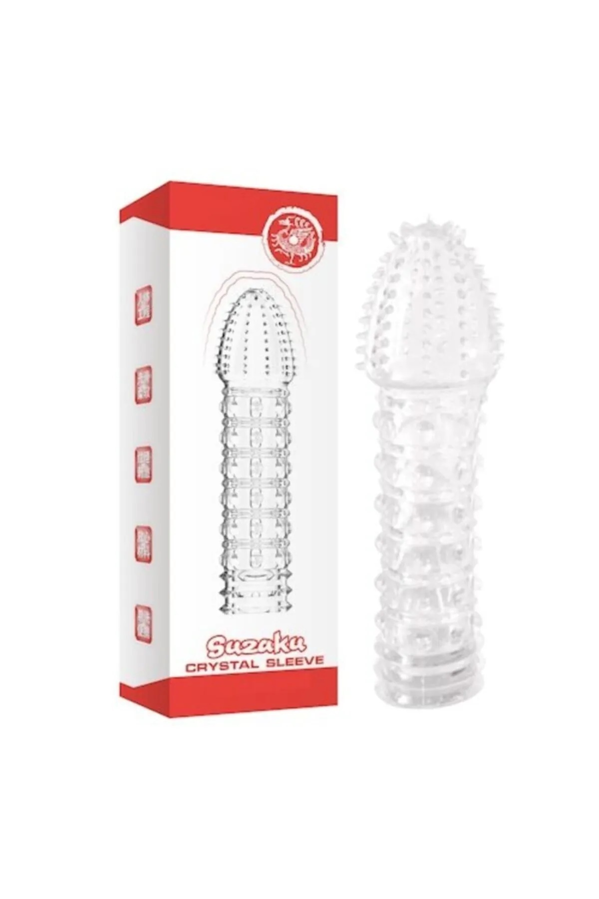 Suzaku Kaliteli Silikon Penis Kılıfı Uzatmalı Prezervatif Dildo