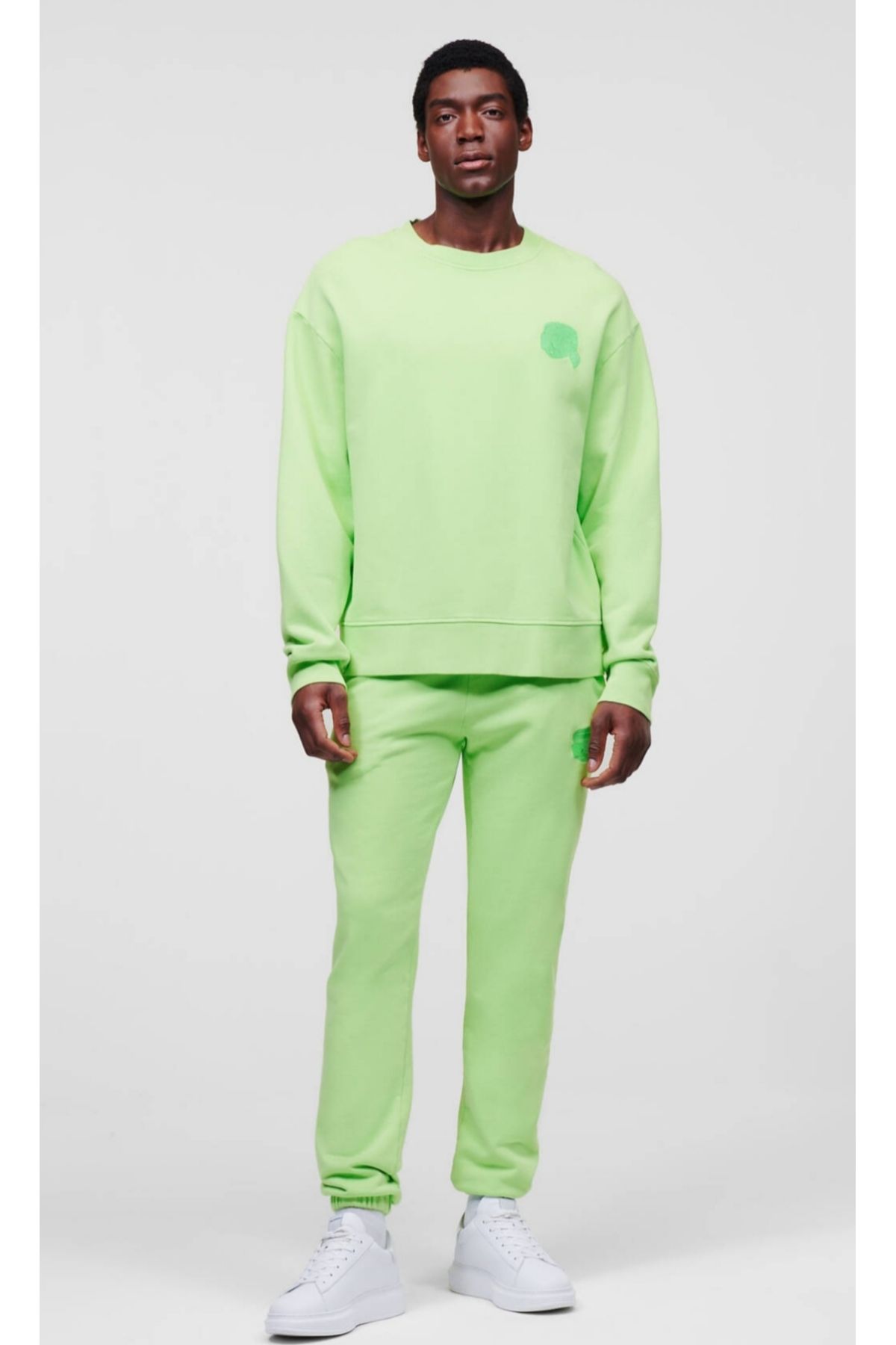 Karl LagerfeId KARL LAGERFELD IKONIK 2 0 TONAL GREEN SWEATSHIRT Kad n Giyim
