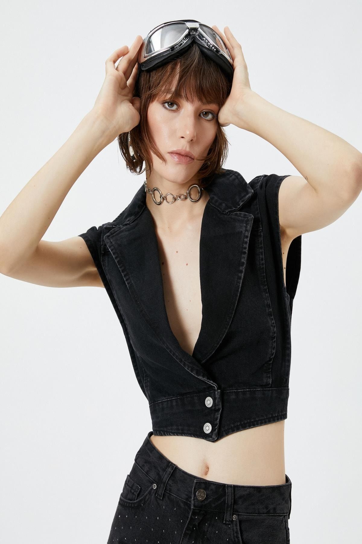 Koton-Women's Black Vest 2