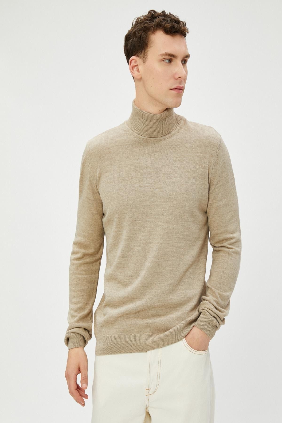 Koton-Beigefarbener Herrenpullover 3