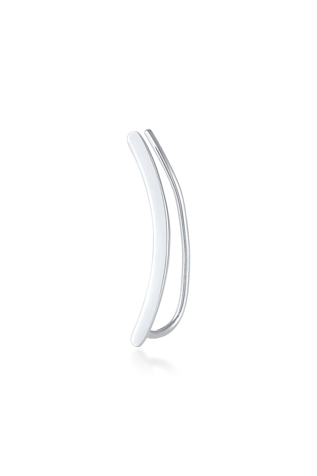 ELLI-925 Silber-Ohrring – Einzel-Ohrsteiger, Gewölbt Ohrklemme 1
