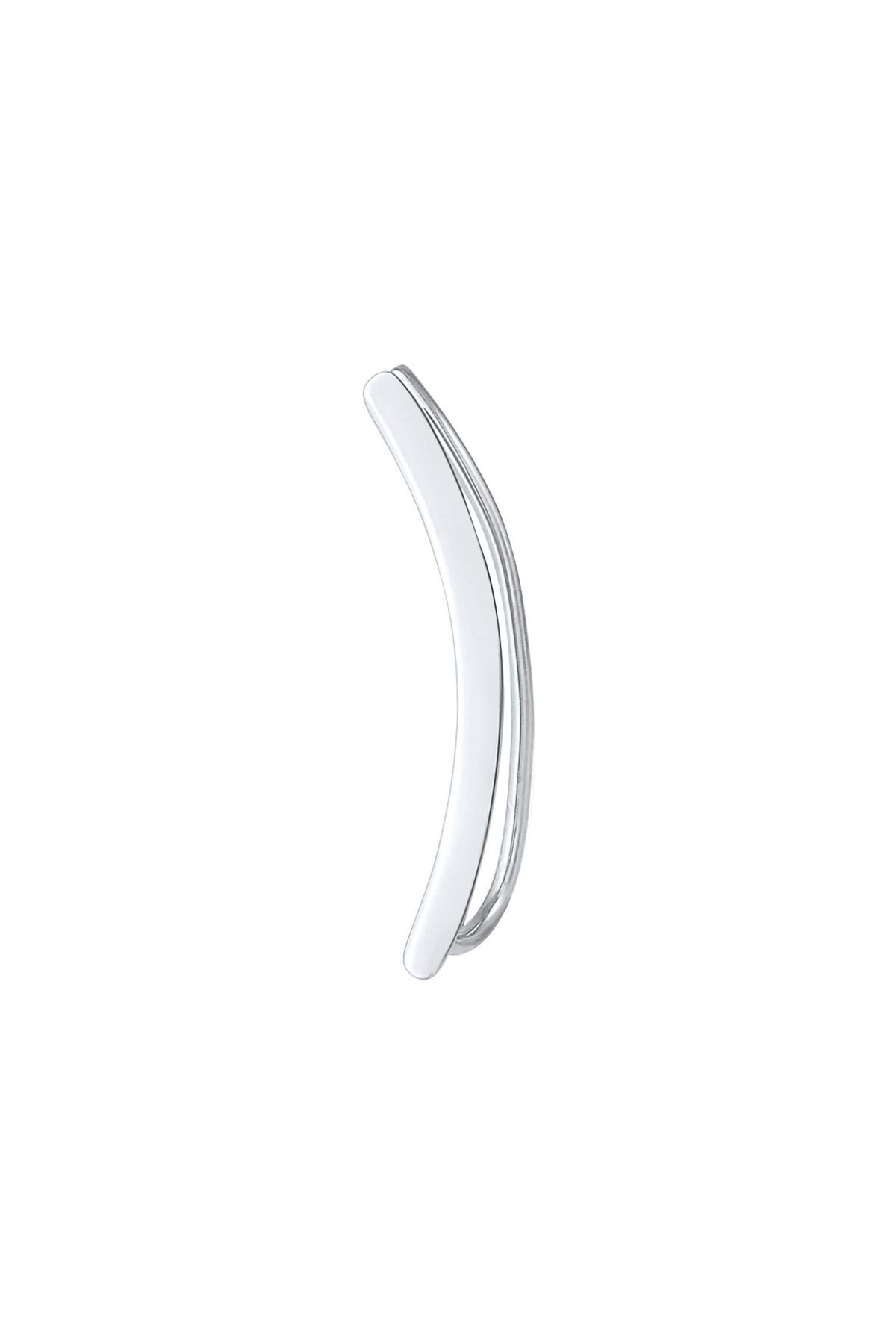 ELLI-925 Silber-Ohrring – Einzel-Ohrsteiger, Gewölbt Ohrklemme 2