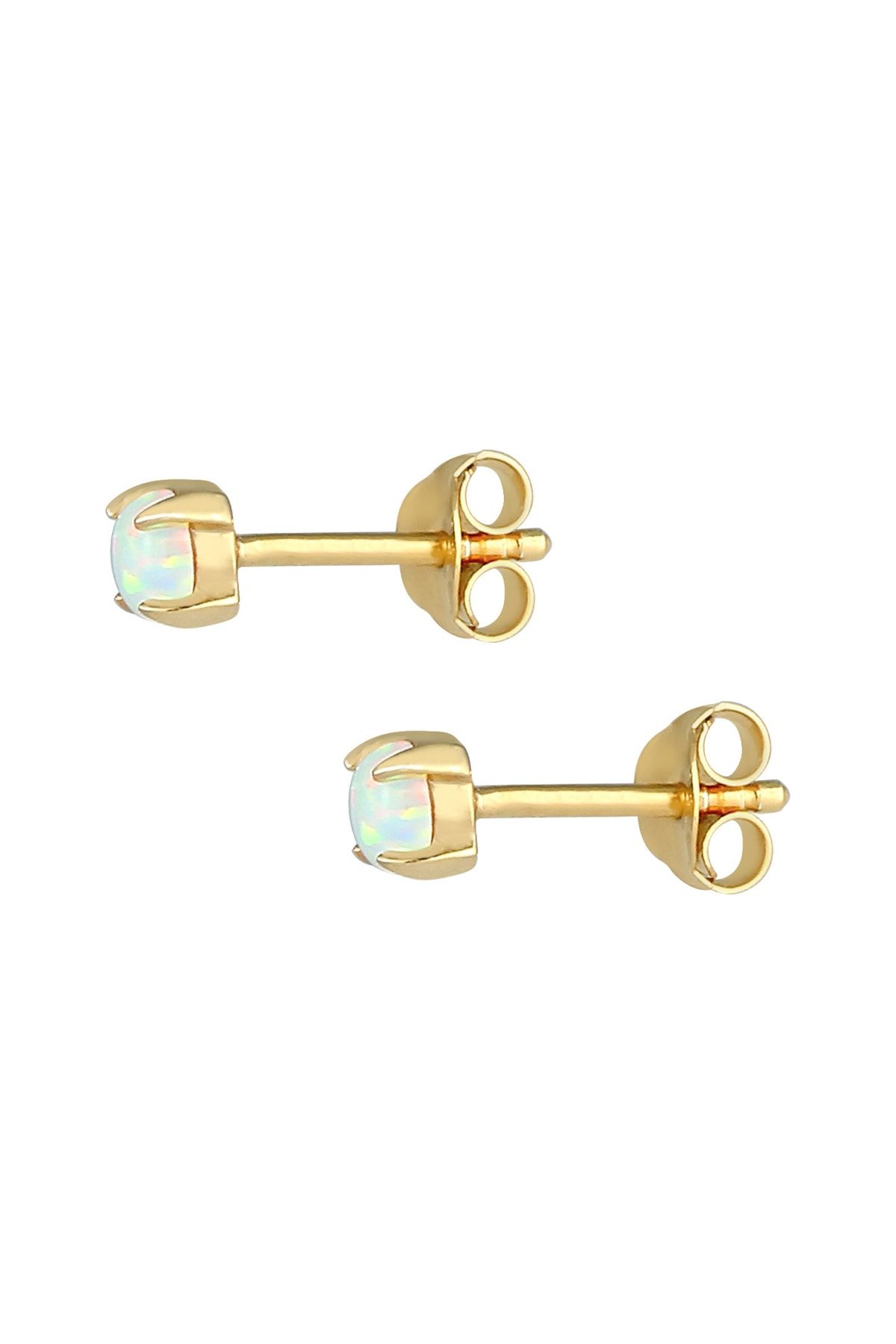 ELLI-Ohrringe Stecker Opal Rund Synthetisch 925 Silber 3