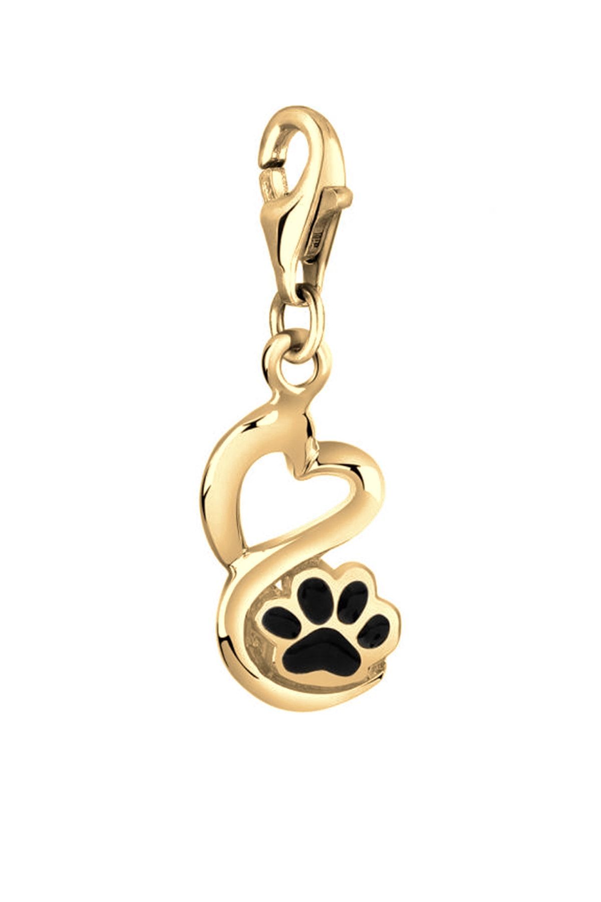 Nenalina-Charm Anhänger Herz Pfote Hund Tierliebe 925 Gümüş 2