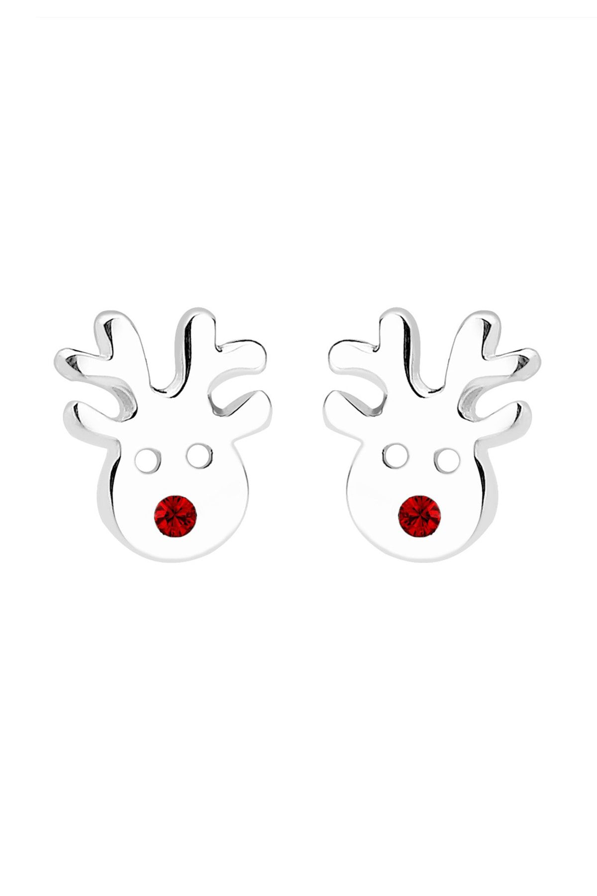 ELLI-Ohrringe Kinder Rentier Kristalle 925 Silber 2