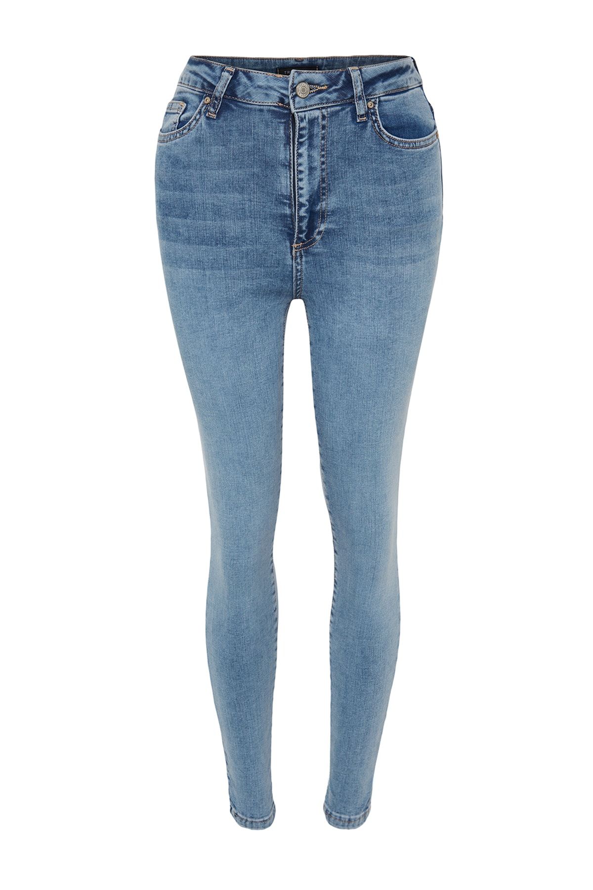 Trendyol Collection-Hellblaue High Waist Skinny Jeans mit Shaping-Effekt TWOAW24JE00070 7